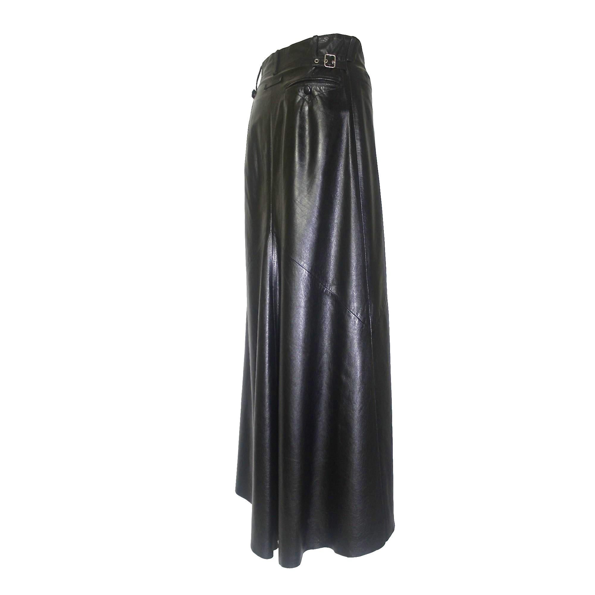 Jean Paul Gaultier Homme 1990s Leather 'Men in Skirts' Full Length 4