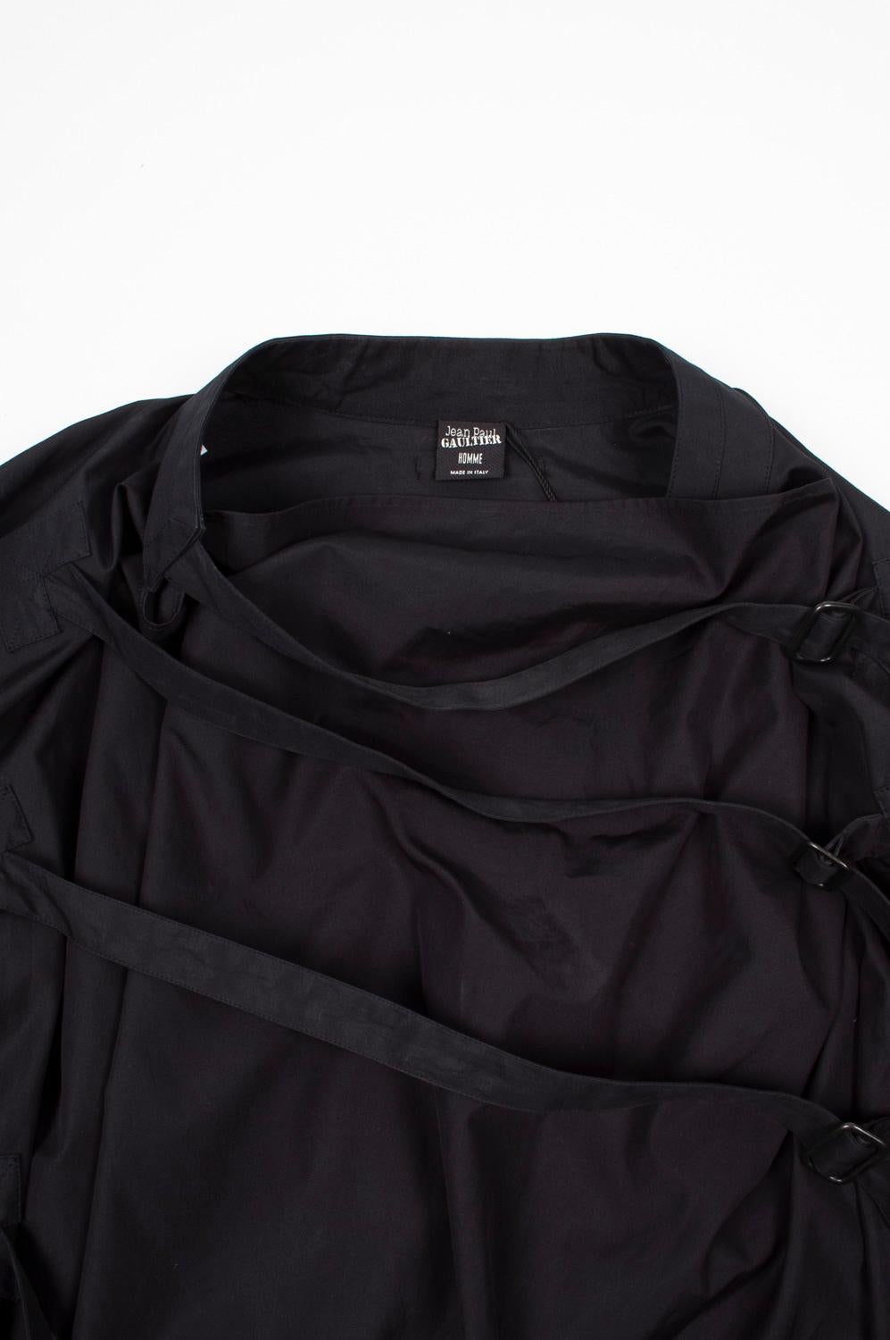 Check my other listings. Have many more designer clothes for sale. Open to any offers.
Item for sale is 100% genuine Jean Paul Gaultier Laced Men Shirt (with straps), VINU0
Color: black
(An actual color may a bit vary due to individual computer