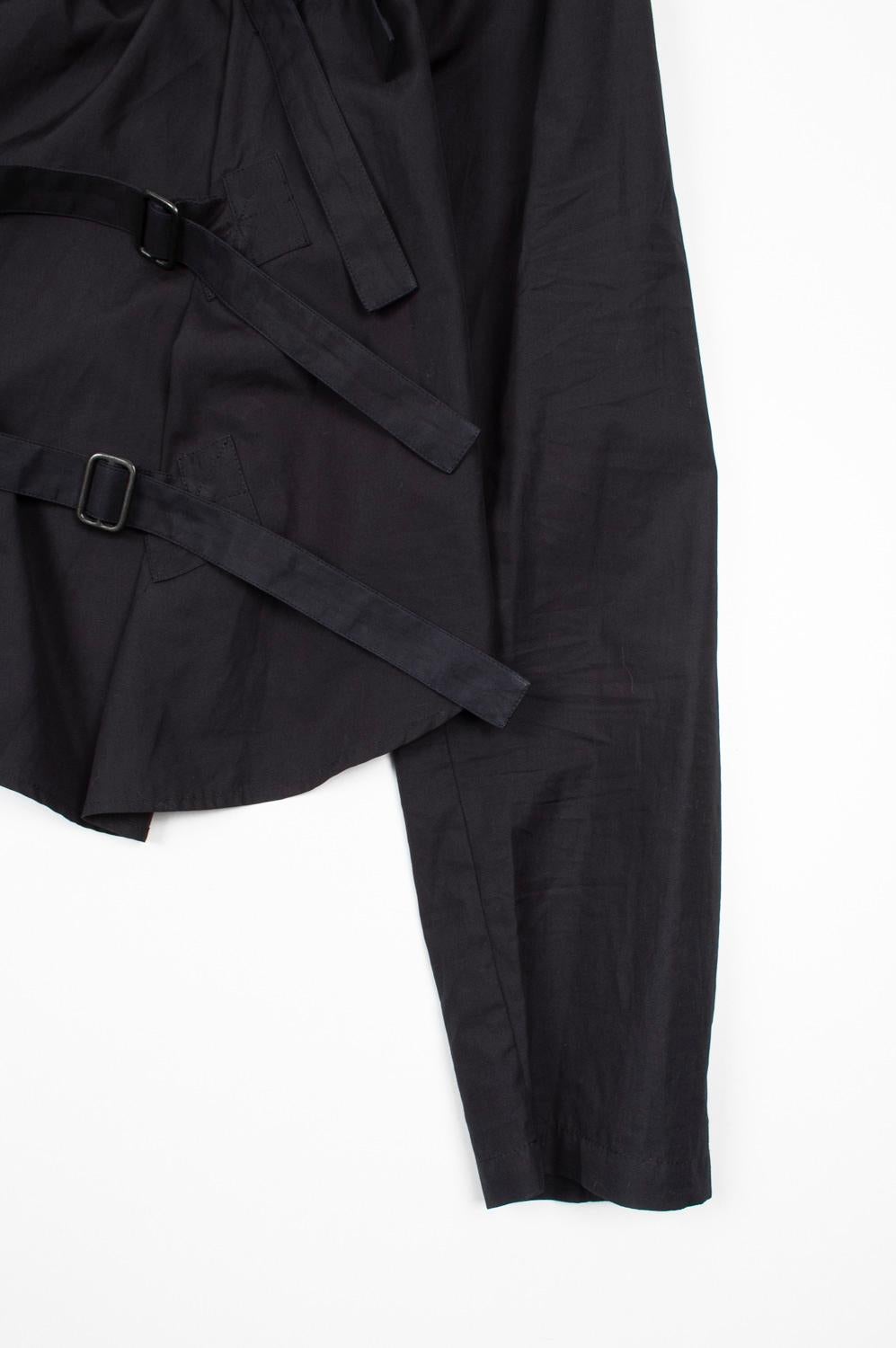 Jean Paul Gaultier Homme Men Shirt Laced Straps Size 43/Large In Excellent Condition For Sale In Kaunas, LT