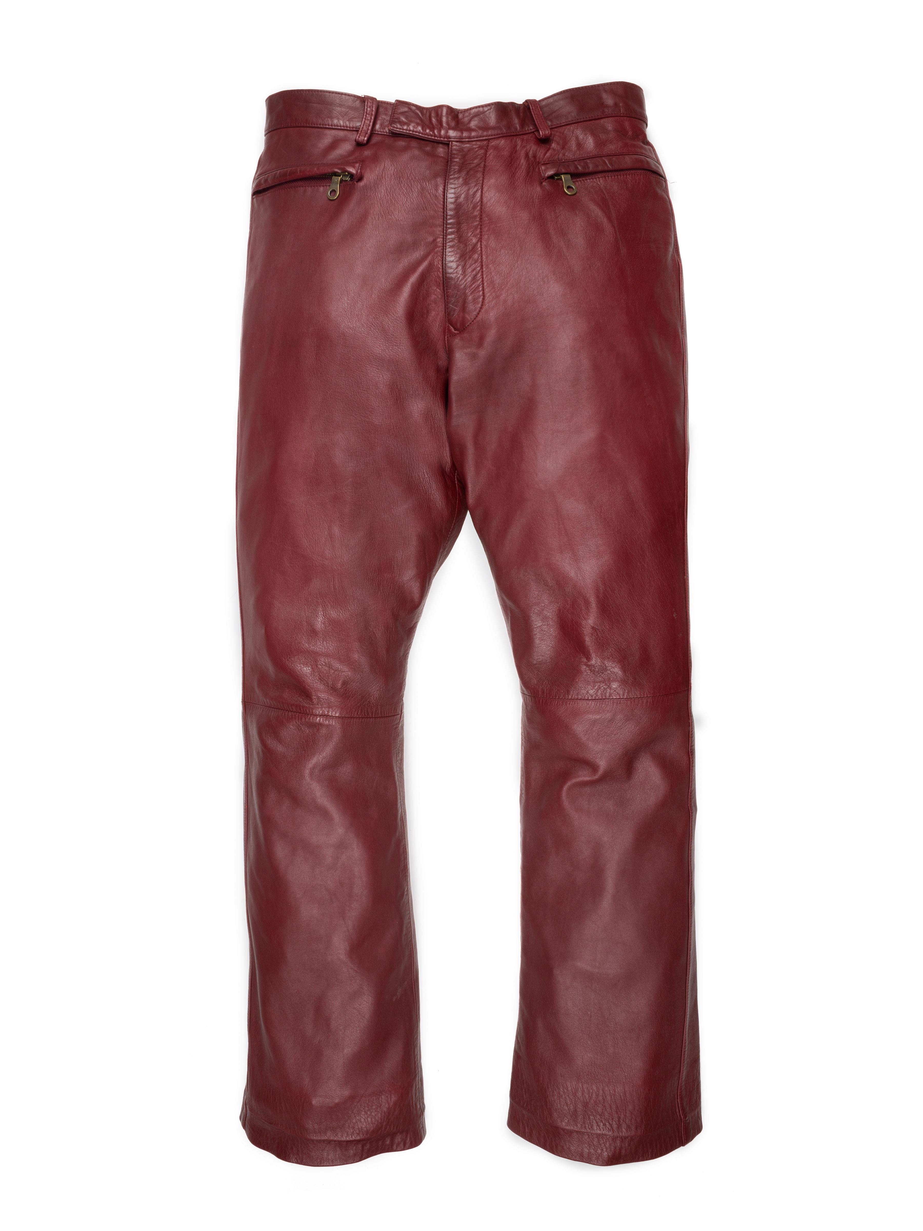 jean paul gaultier leather pants