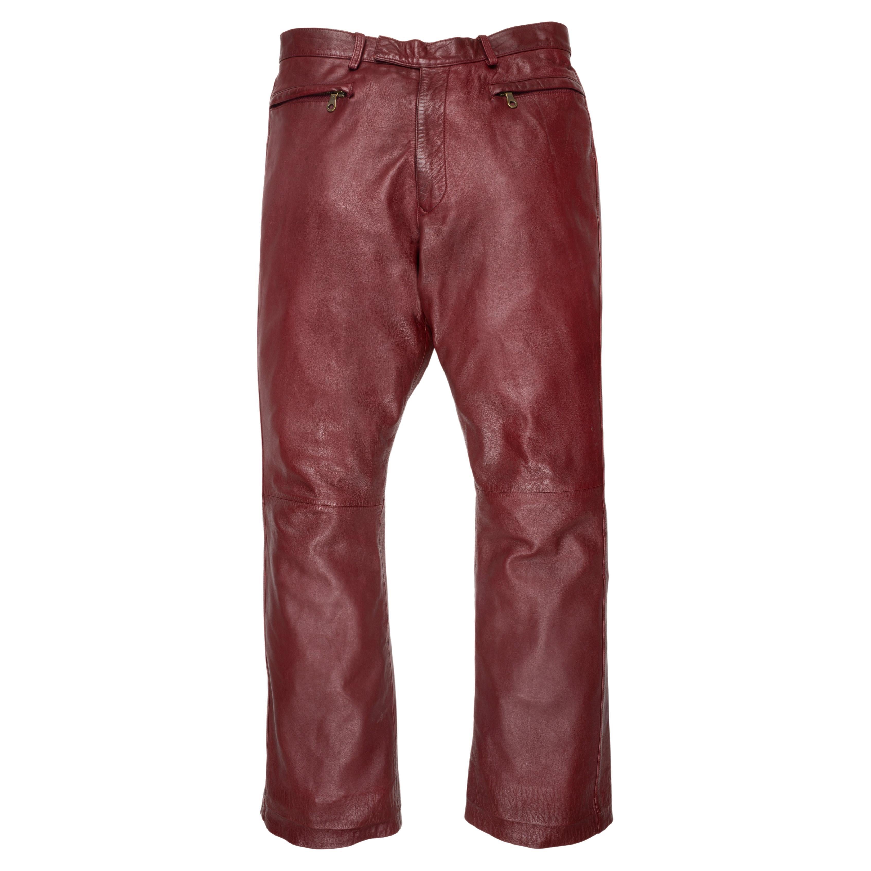 Jean Paul Gaultier Homme Red Leather Pants
