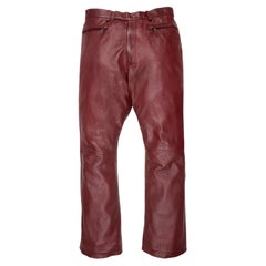 Jean Paul Gaultier Homme Red Leather Pants