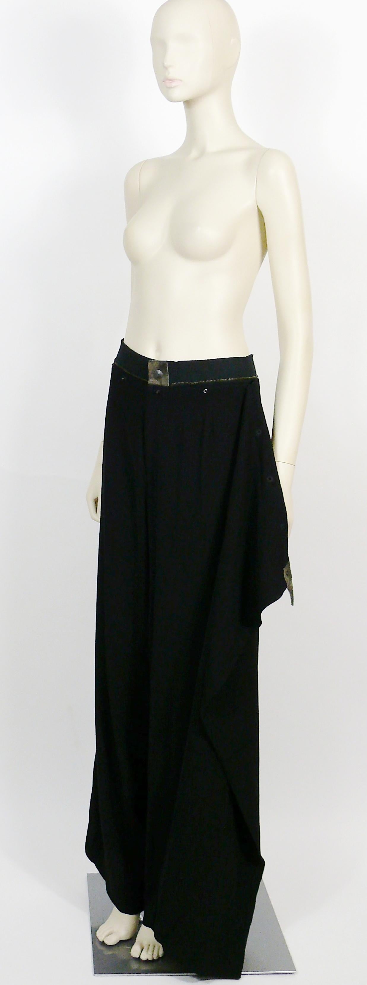 Jean Paul Gaultier Homme Vintage Black Wrap Skirt Trousers 5