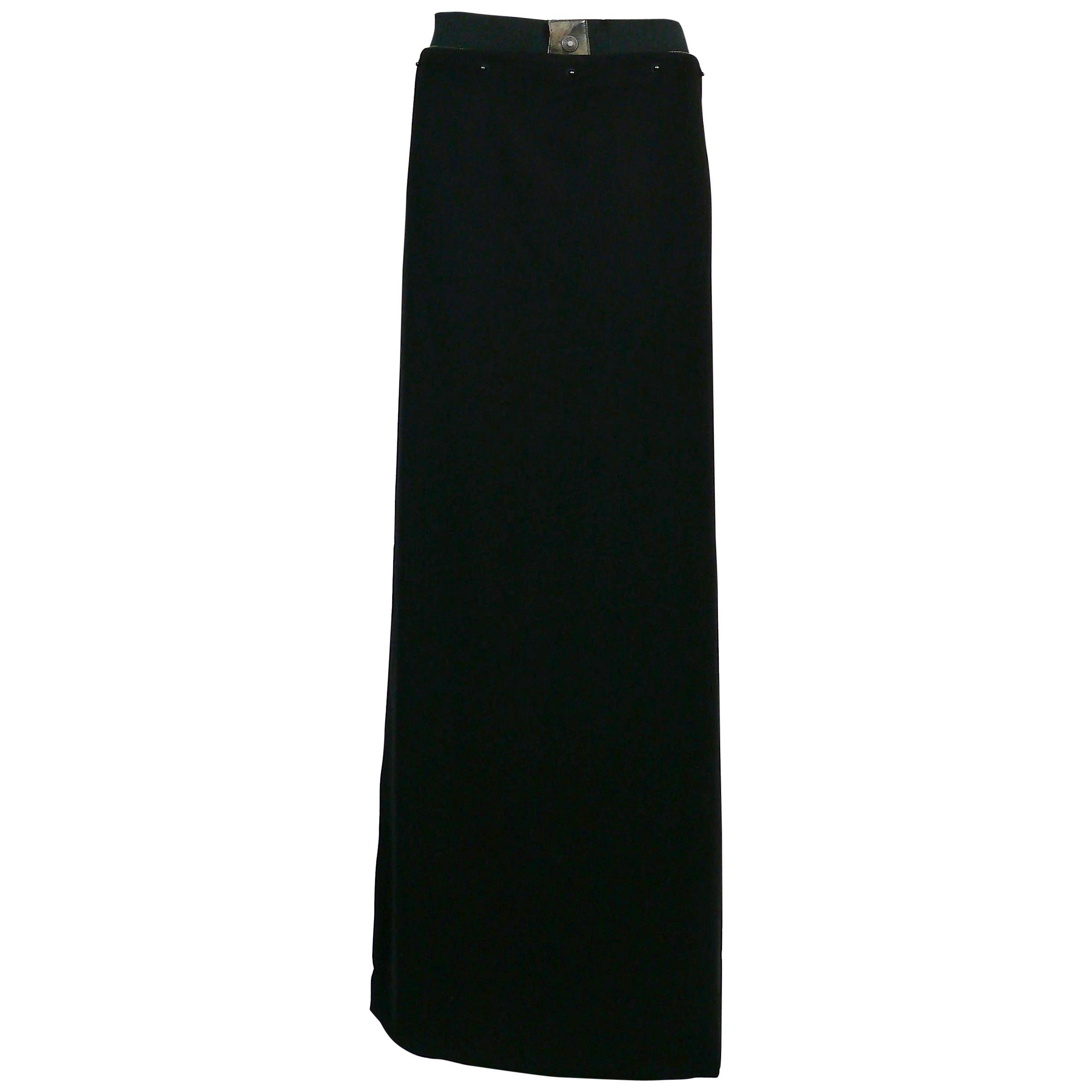 Jean Paul Gaultier Homme Vintage Black Wrap Skirt Trousers