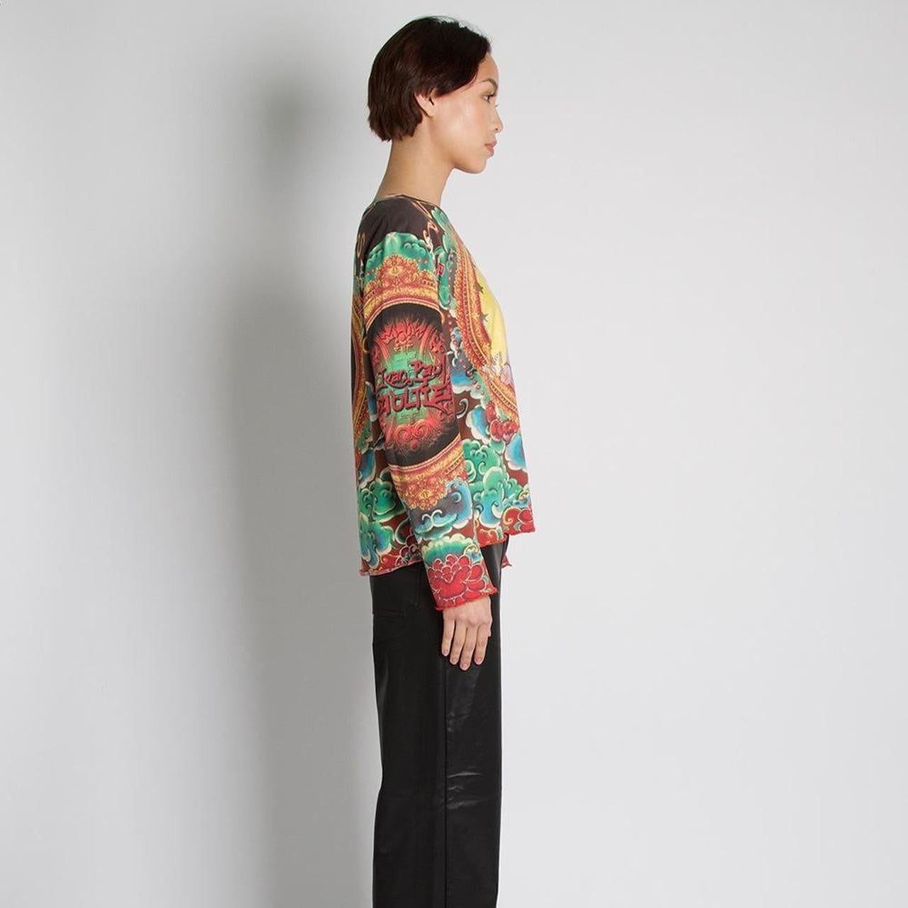 Jean Paul Gaultier Homme Vintage Shiva Tattoo Printed TShirt Top In condizioni discrete in vendita a London, GB