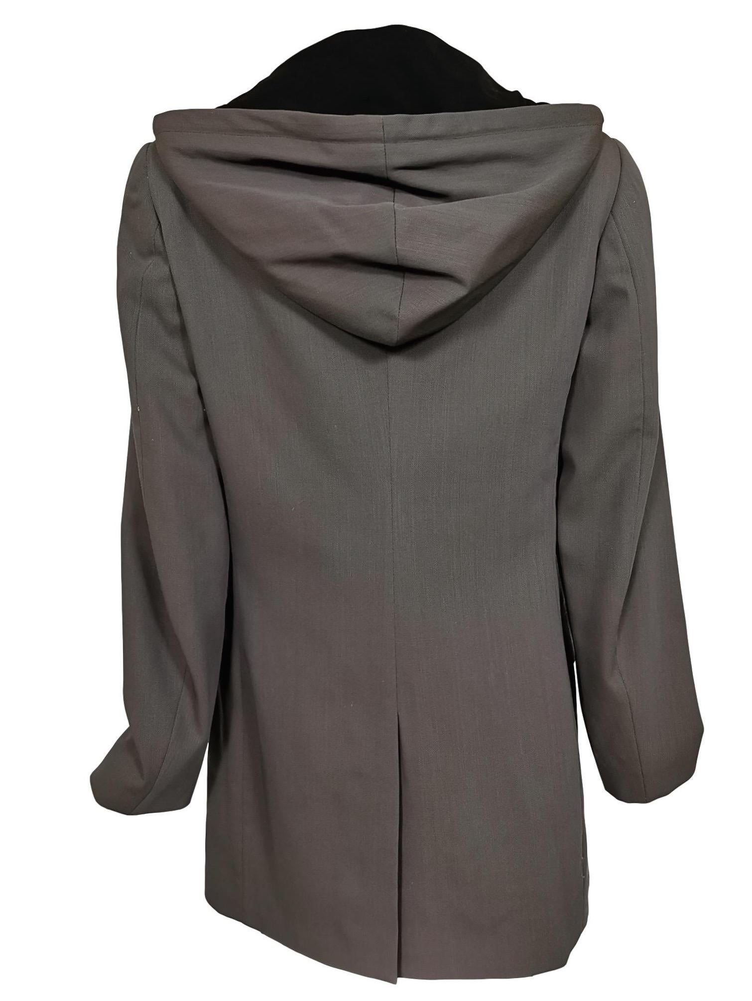 Jean Paul Gaultier Hooded Dress Jacket Autumn/Winter 1998 For Sale 7