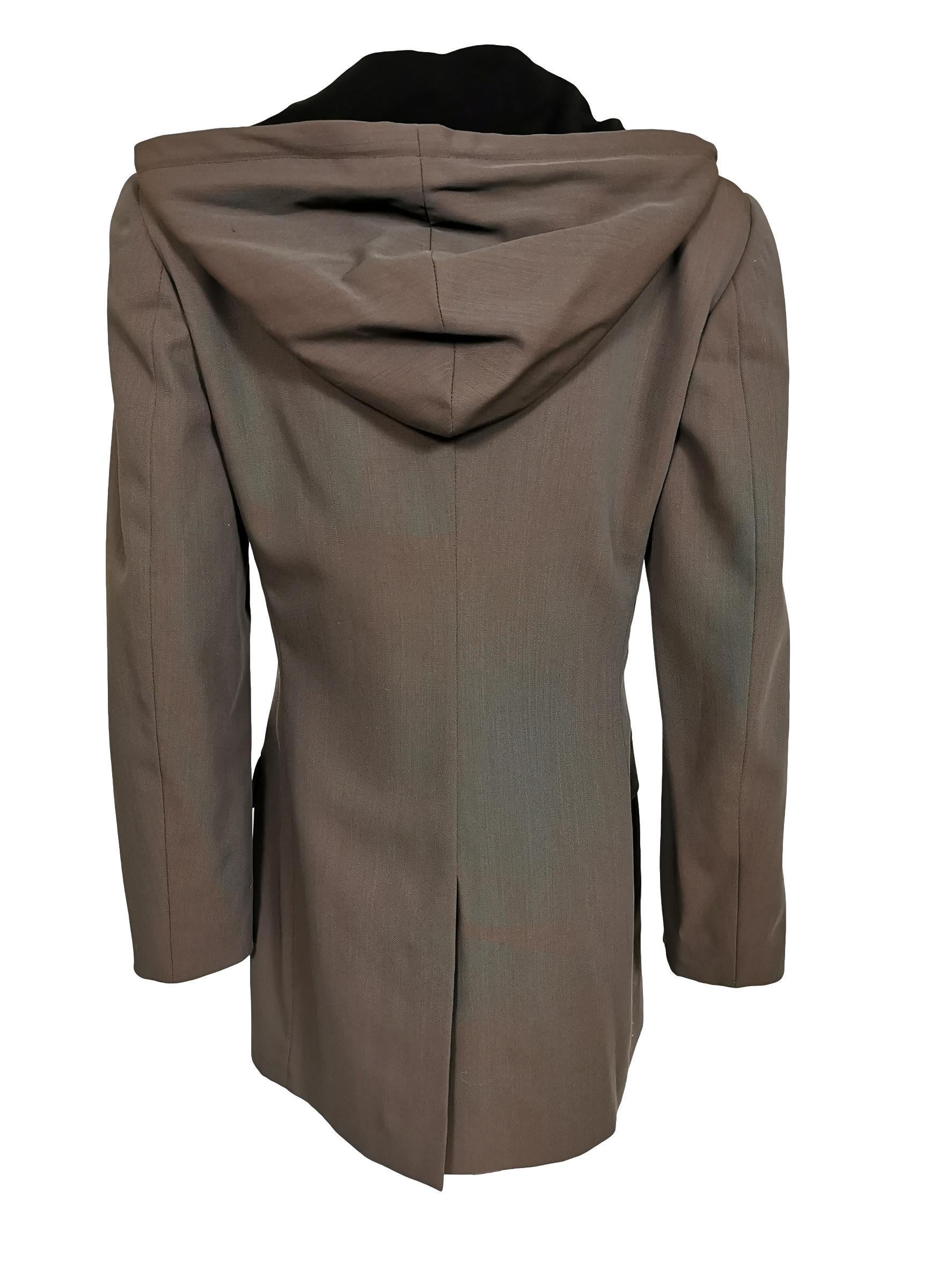 Jean Paul Gaultier Hooded Dress Jacket Autumn/Winter 1998 In Good Condition For Sale In Bath, GB