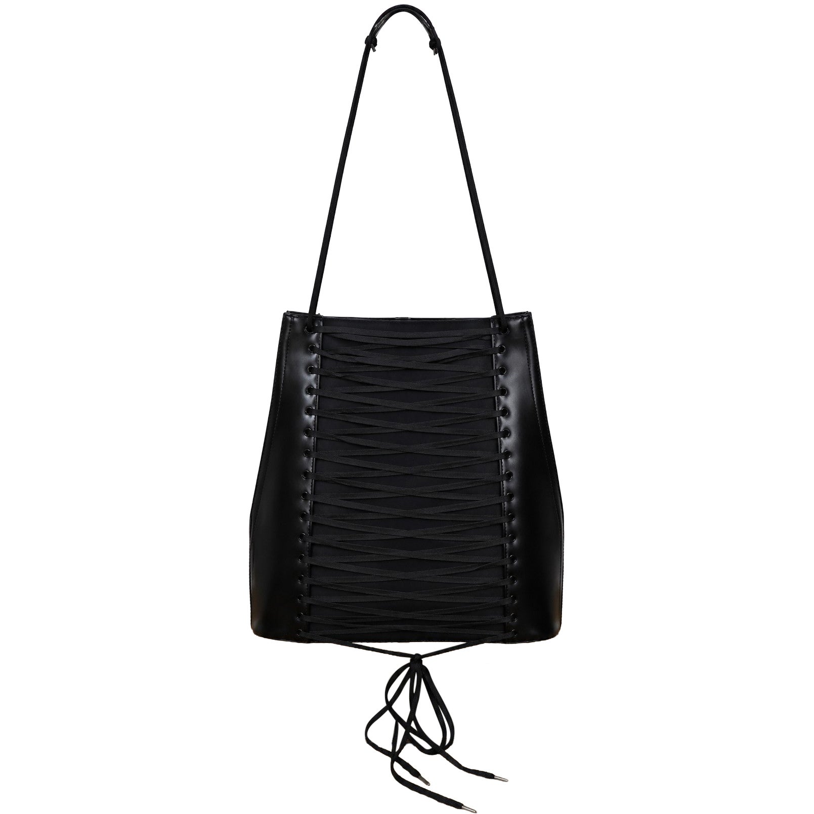 バッグ JEAN PAUL GAULTIER leather shoulder bag JEAN PAUL GAULTIER Iconic Vintage Black Leather Corset Shoulder