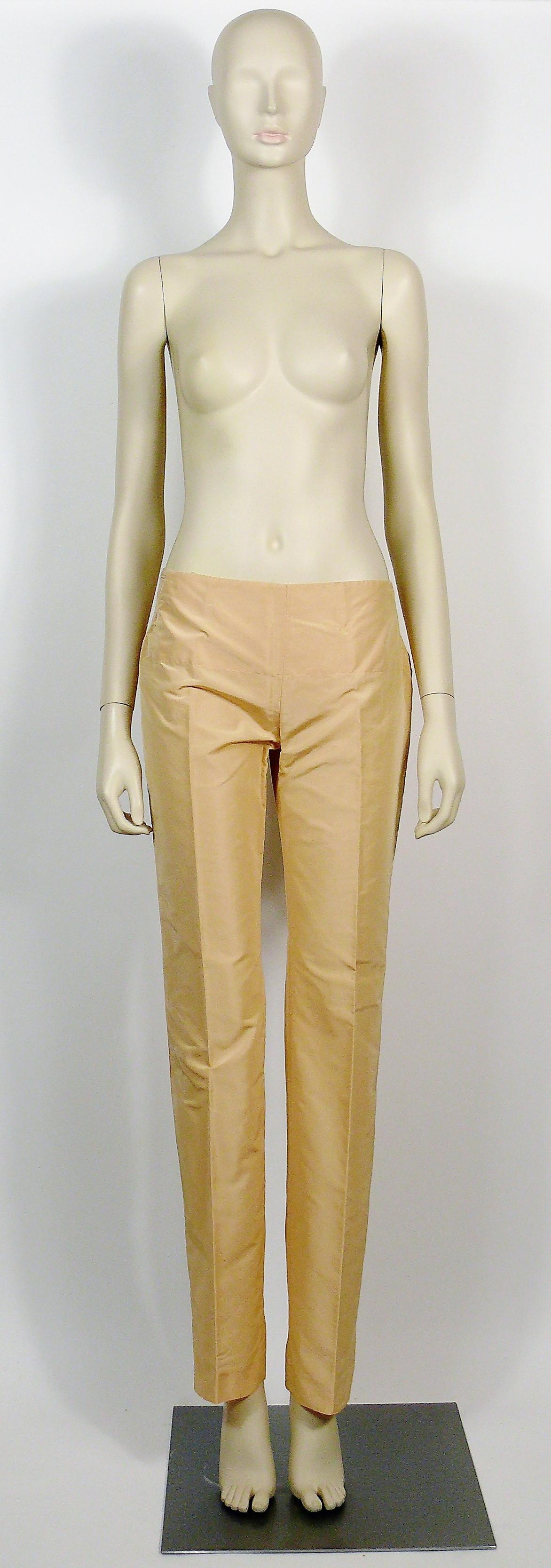 Jean Paul Gaultier Iconic Vintage Peach Corset-Inspired Pant Suit USA Size 6 In Excellent Condition In Nice, FR