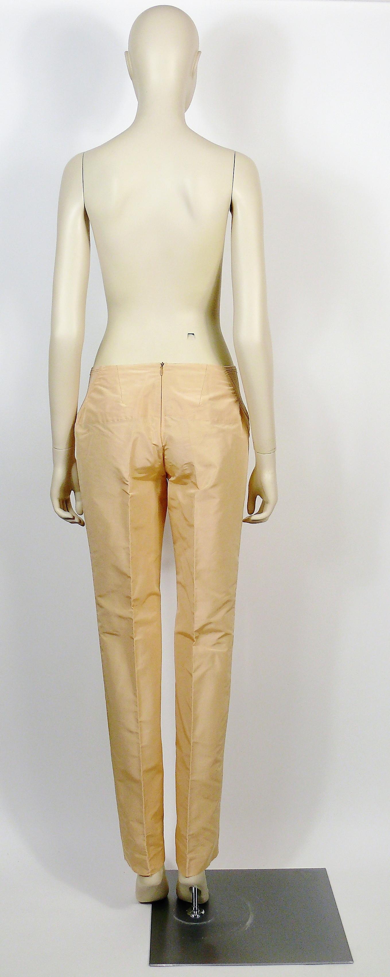 Women's Jean Paul Gaultier Iconic Vintage Peach Corset-Inspired Pant Suit USA Size 6