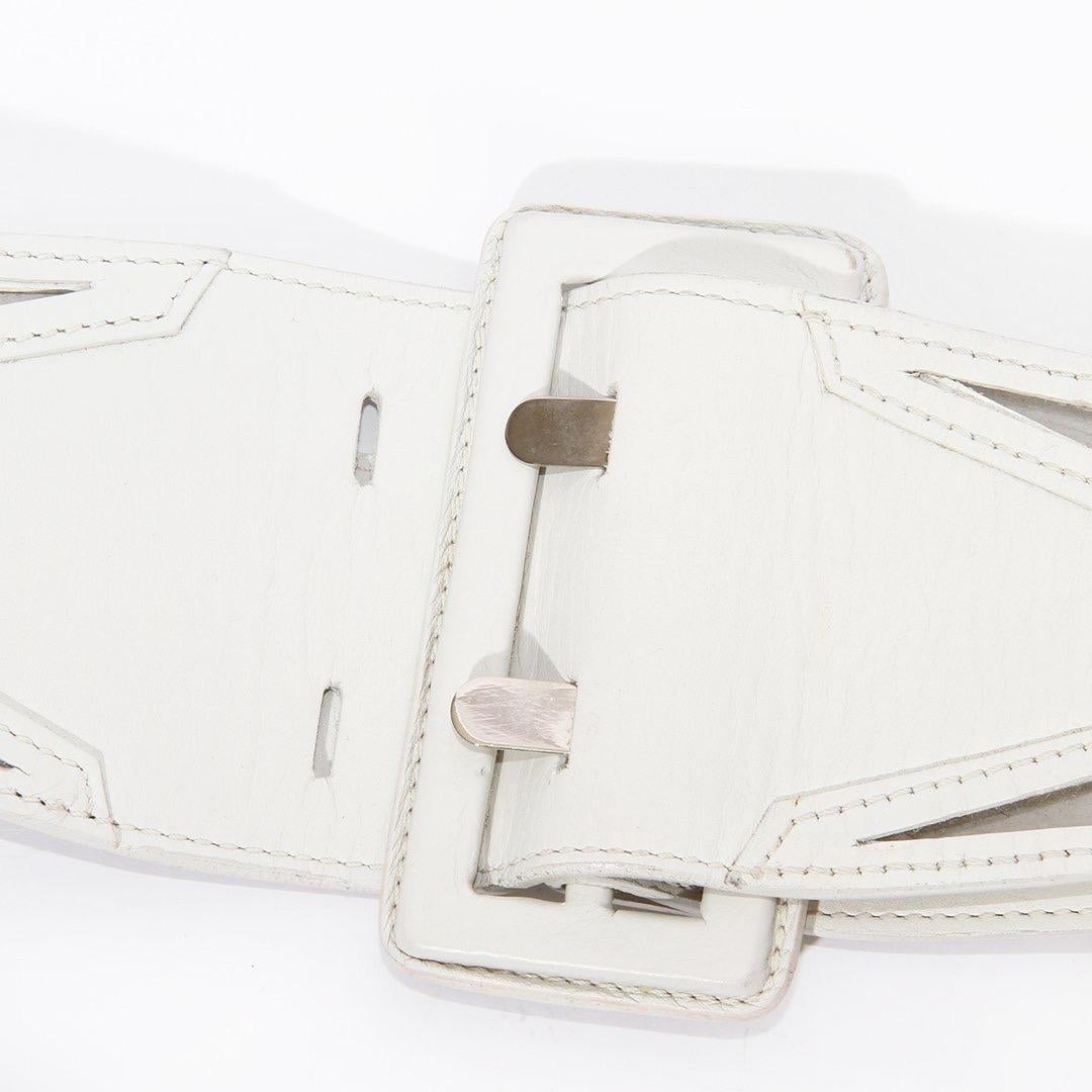 Beige Jean-Paul Gaultier Inlay Laser Cut Belt