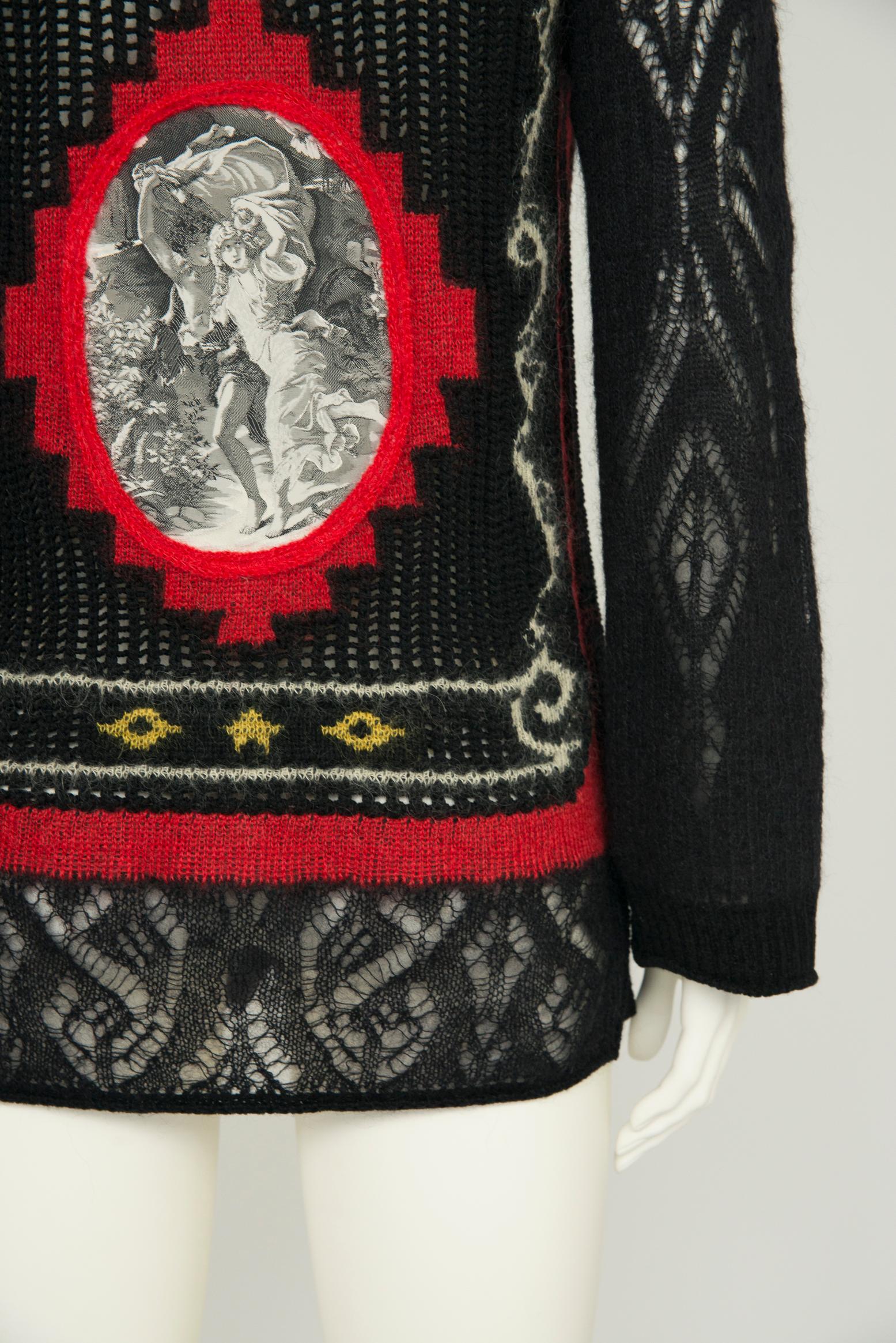 Jean Paul Gaultier Intarsia Crochet- Knitted Wool Sweater Cardigan, F/W2007 7