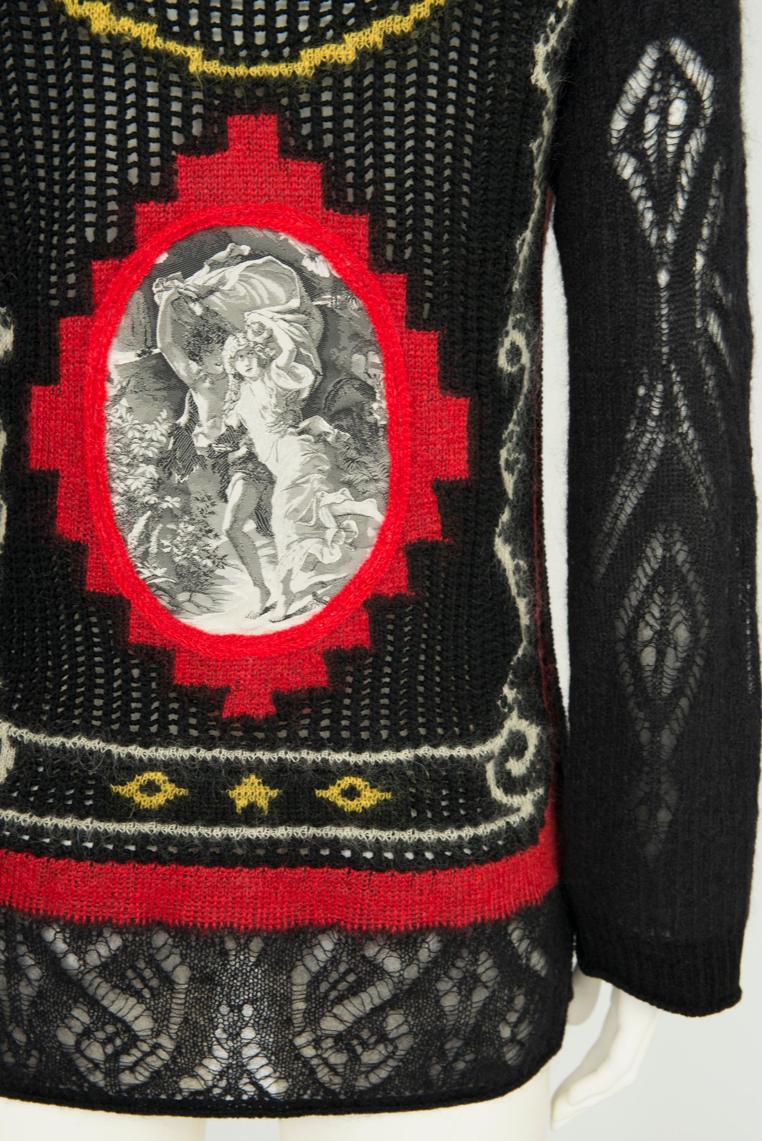 Jean Paul Gaultier Intarsia Crochet- Knitted Wool Sweater Cardigan, F/W2007 8