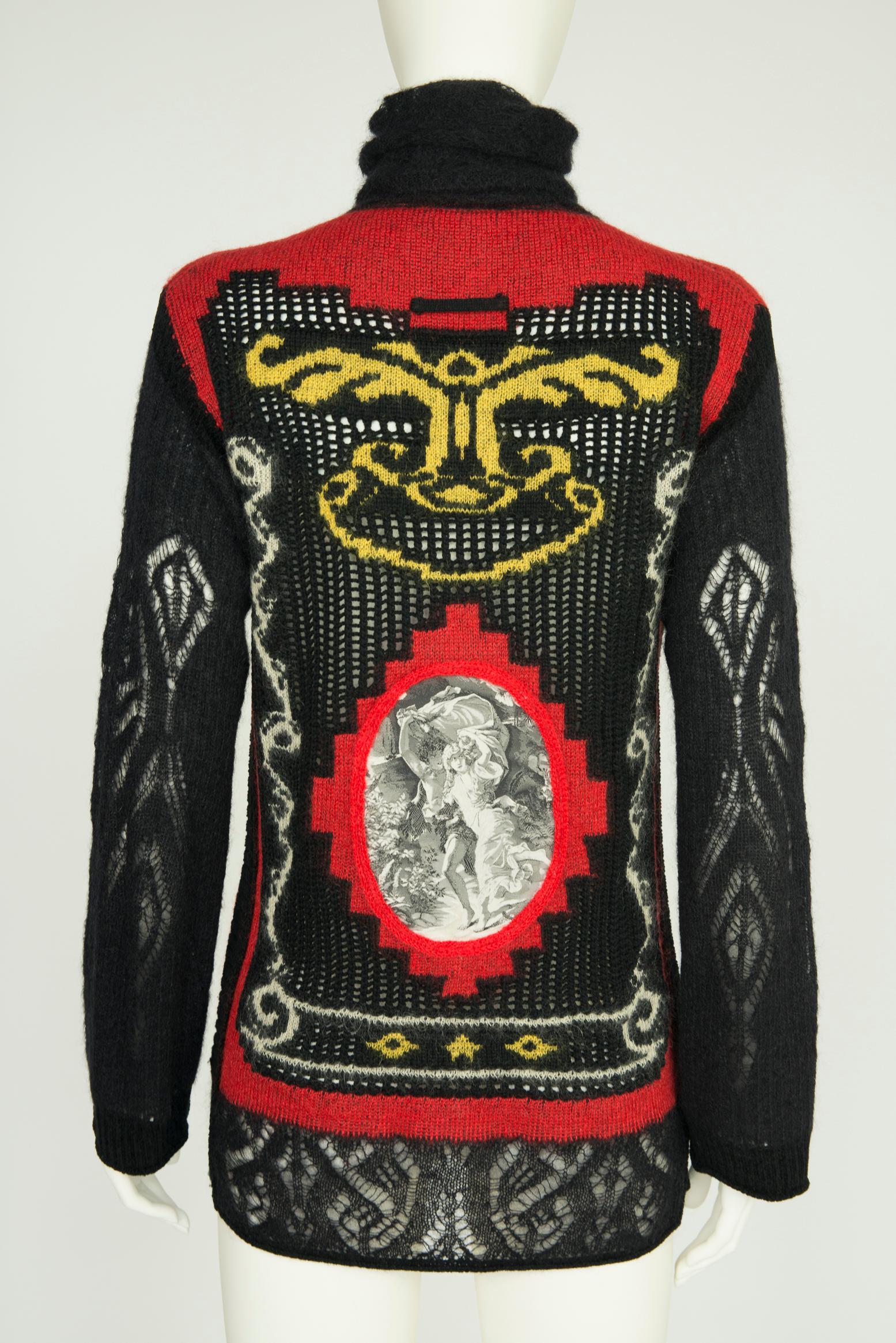 Jean Paul Gaultier Intarsia Crochet- Knitted Wool Sweater Cardigan, F/W2007 5