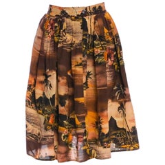 Jean Paul Gaultier Island Print Mini Skirt