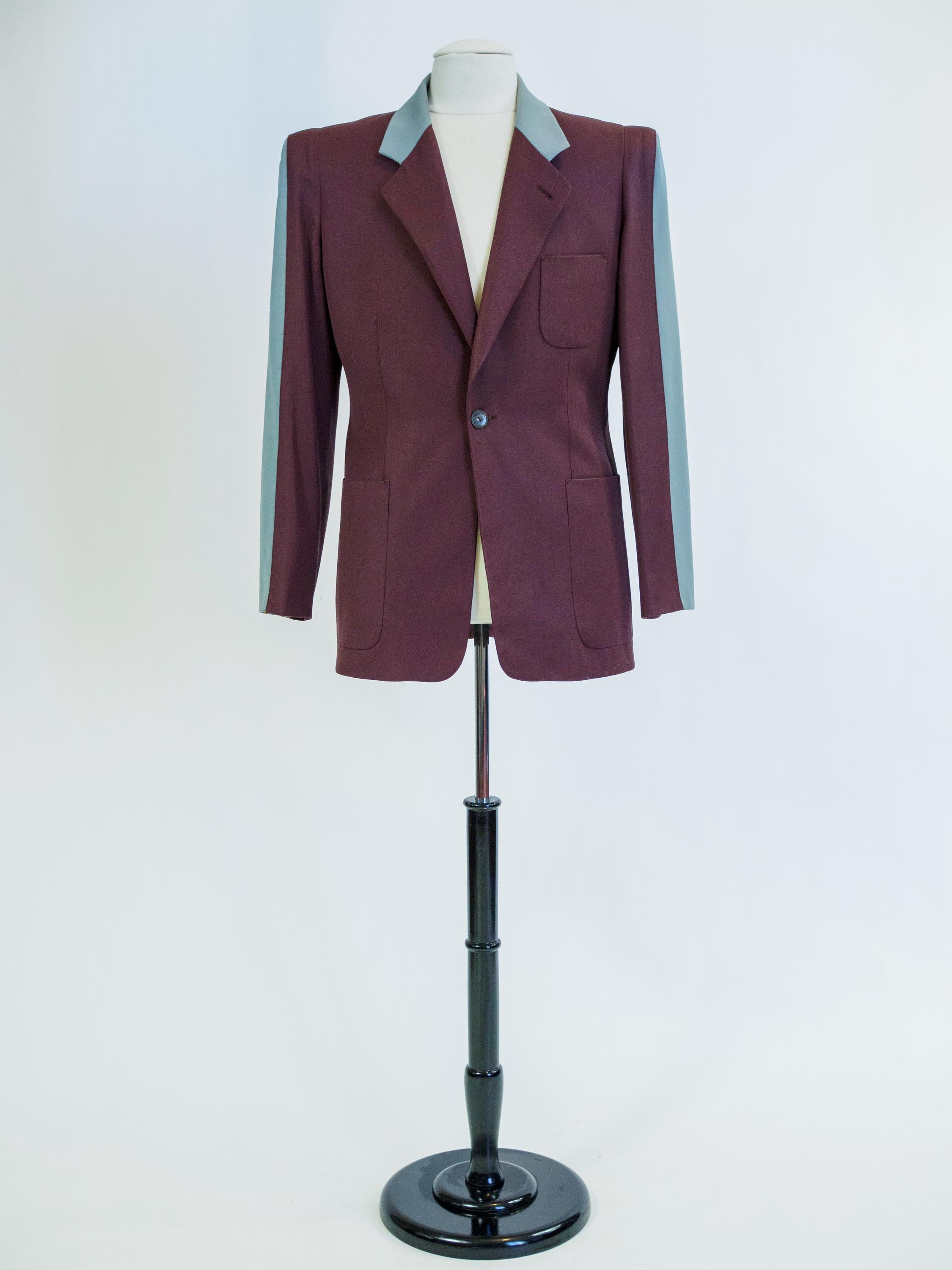 Jean-Paul Gaultier Jacket model 1057 with Cocteau-type effigy Circa 1995 For Sale 3