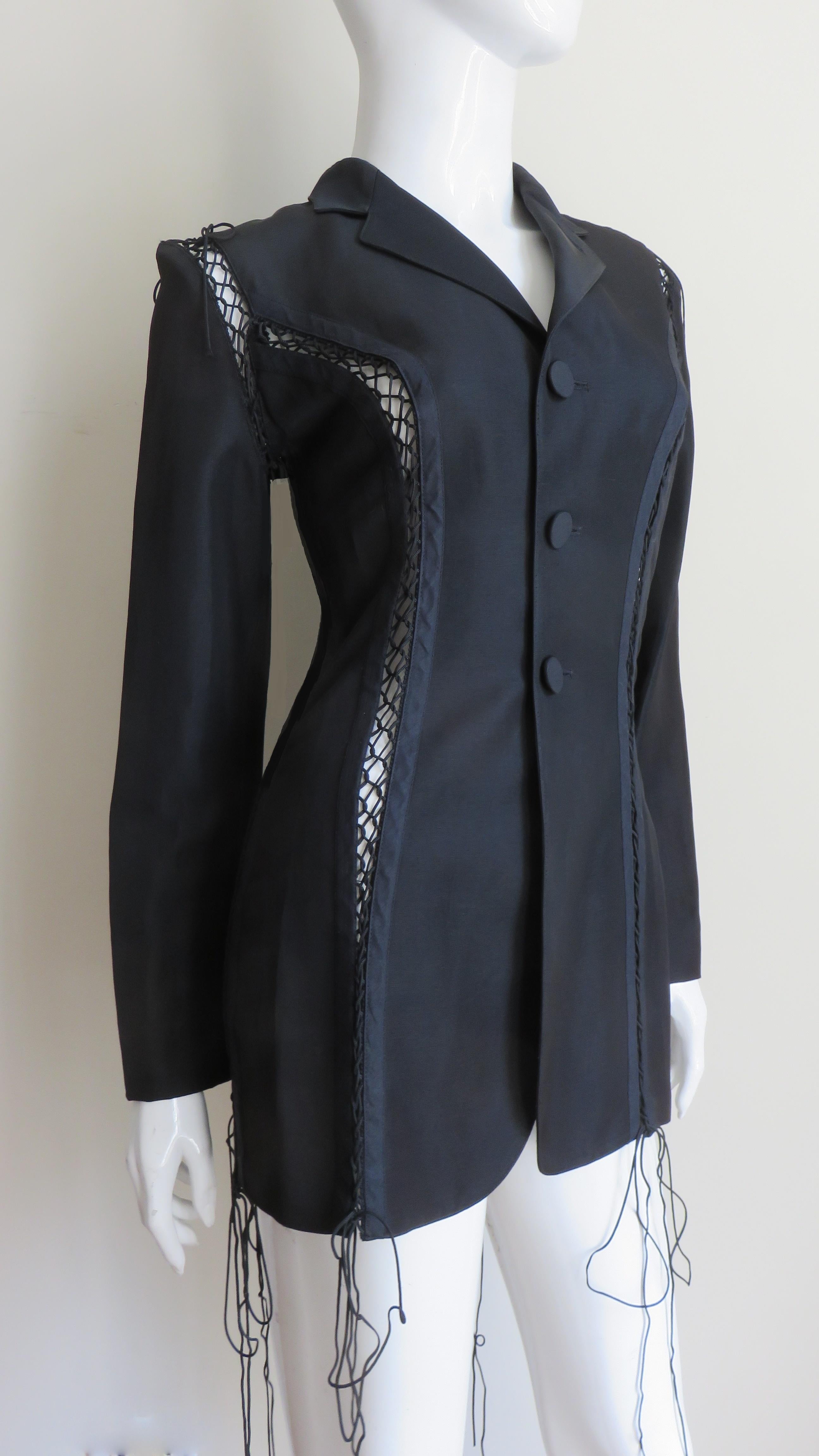 Jean Paul Gaultier Lace up Jacket For Sale 2