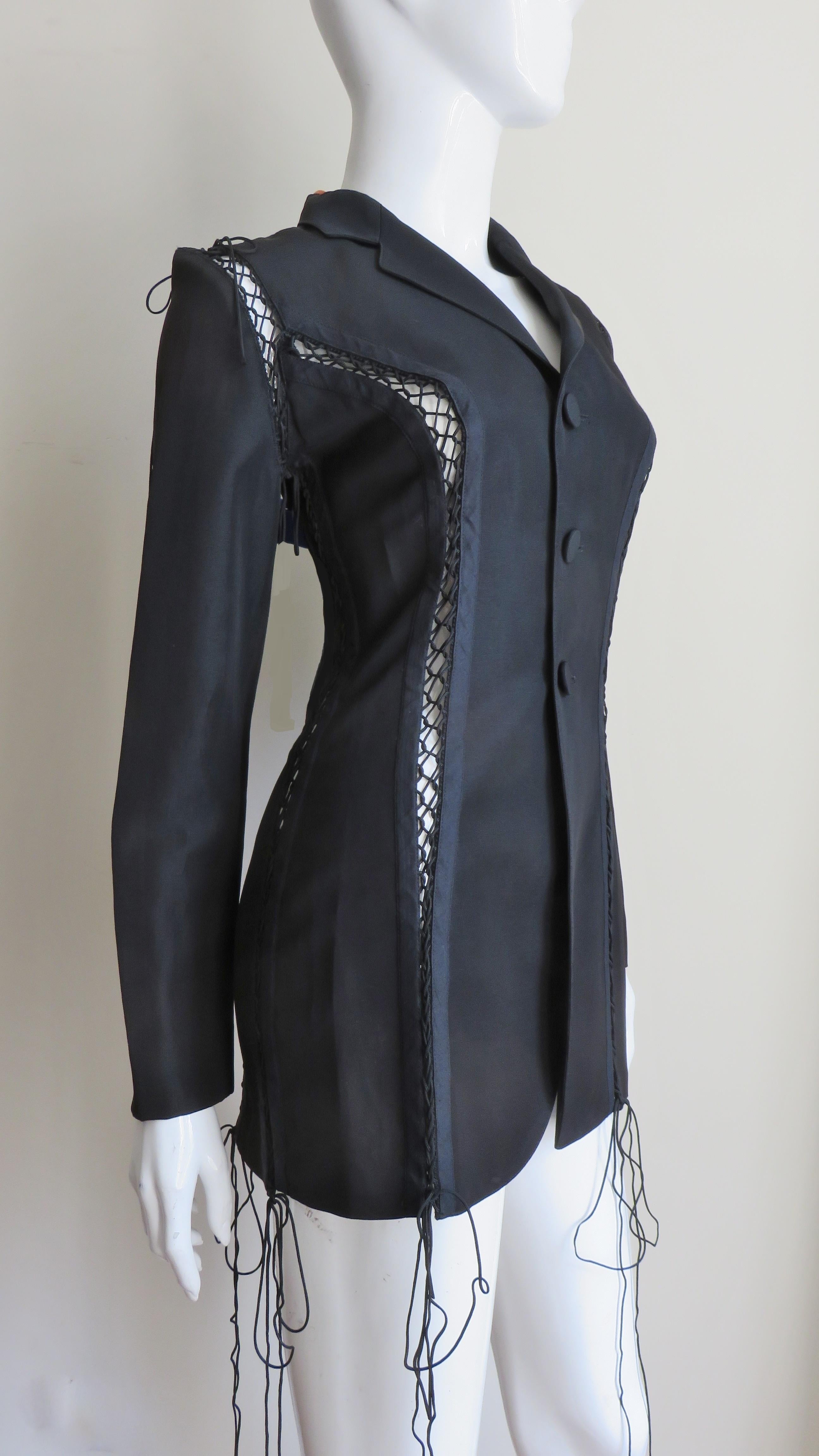 Jean Paul Gaultier Lace up Jacket For Sale 3