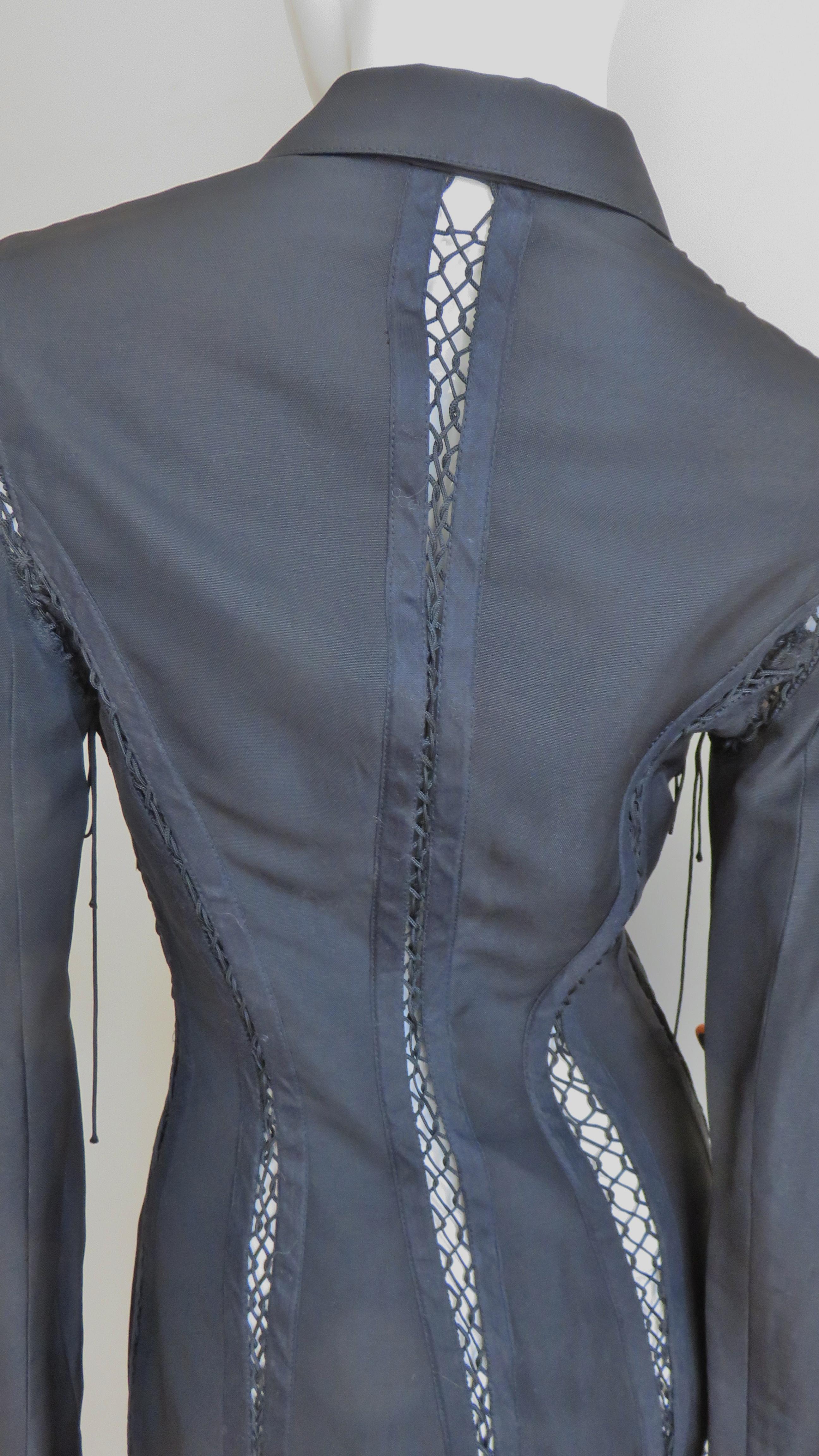 Jean Paul Gaultier Lace up Jacket For Sale 7