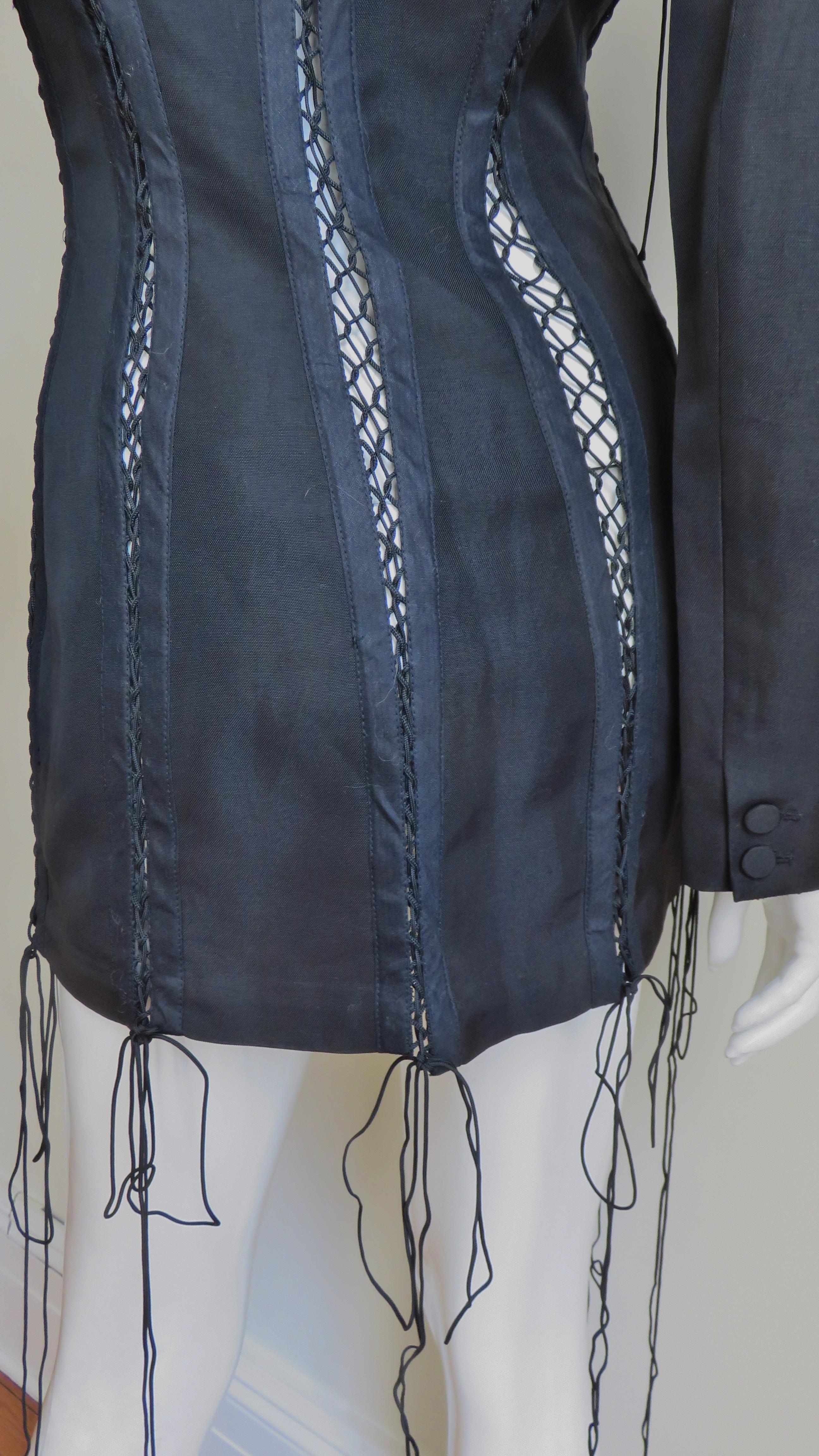 Jean Paul Gaultier Lace up Jacket For Sale 8