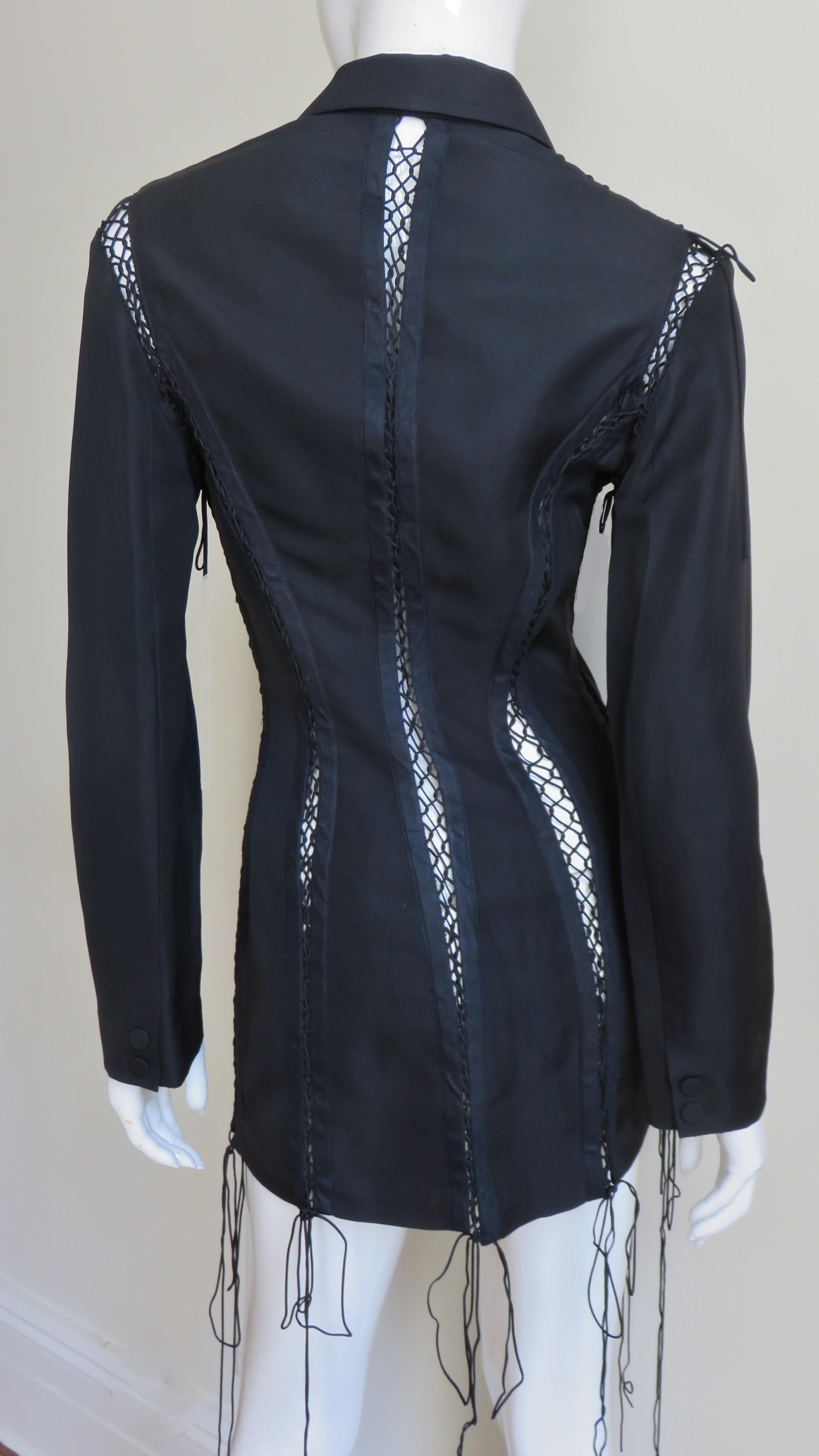 Jean Paul Gaultier Lace up Jacket For Sale 9