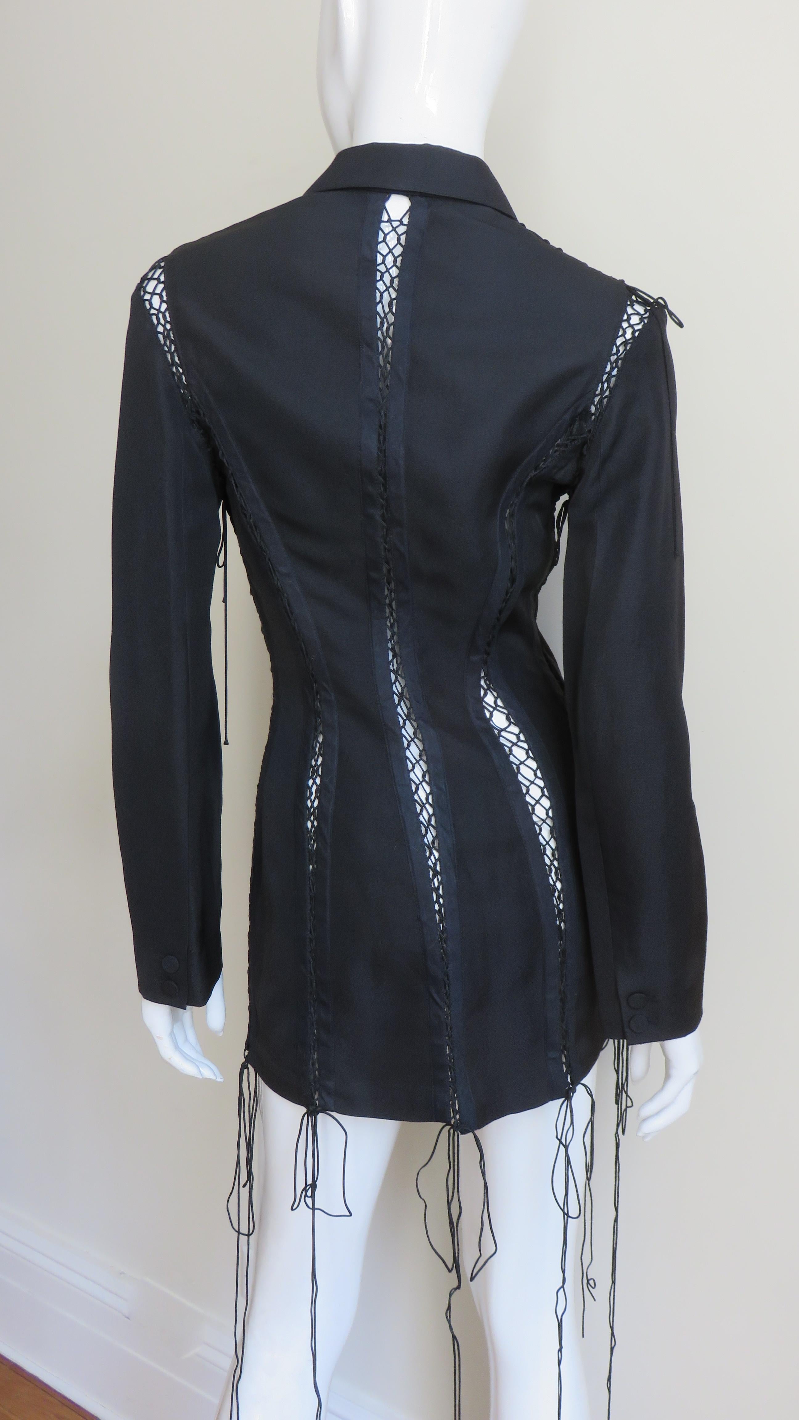 Jean Paul Gaultier Lace up Jacket For Sale 10