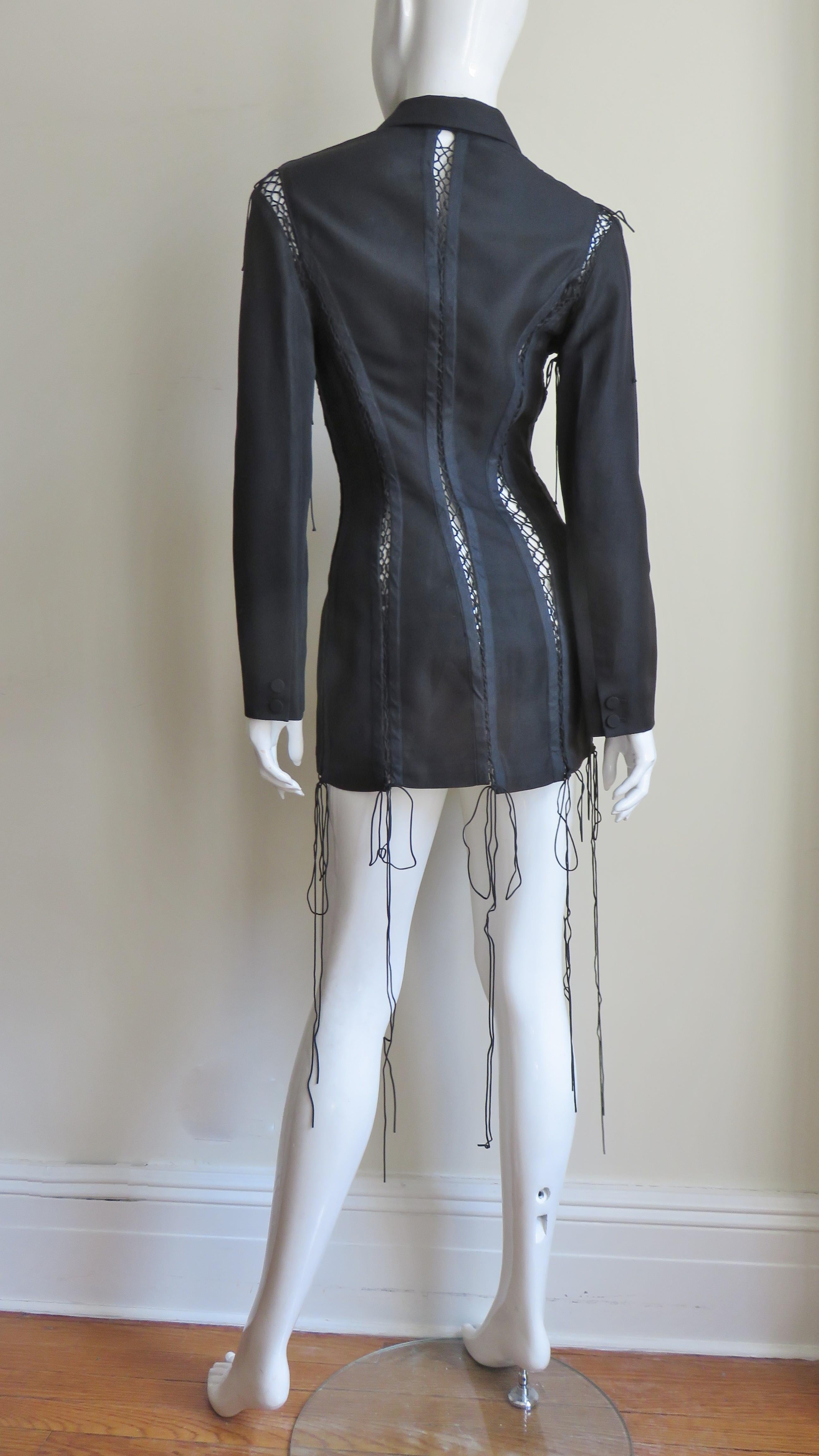 Jean Paul Gaultier Lace up Jacket For Sale 11