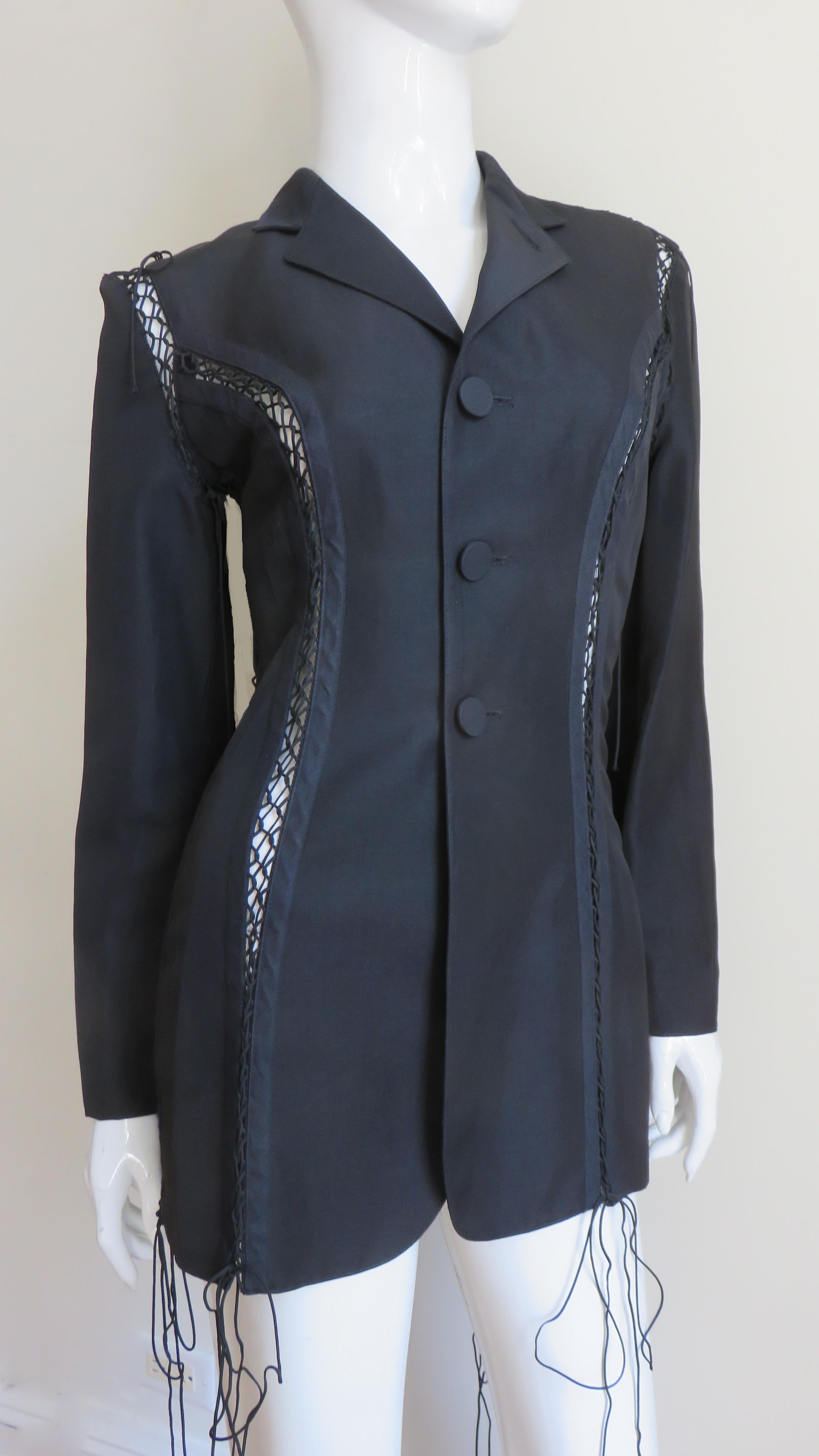 Jean Paul Gaultier Lace up Jacket For Sale 1