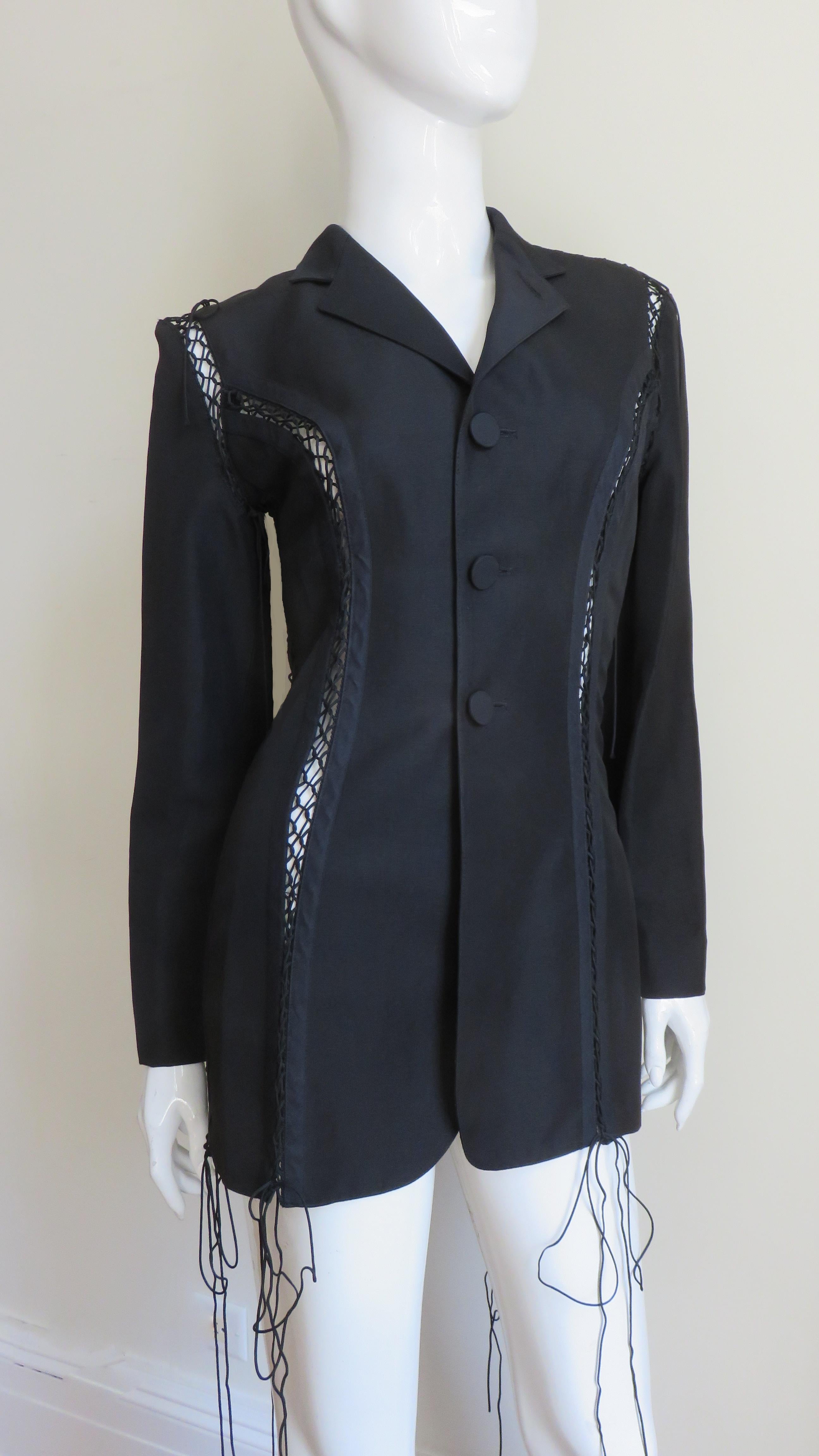 Women's Jean Paul Gaultier Lace up Jacket For Sale