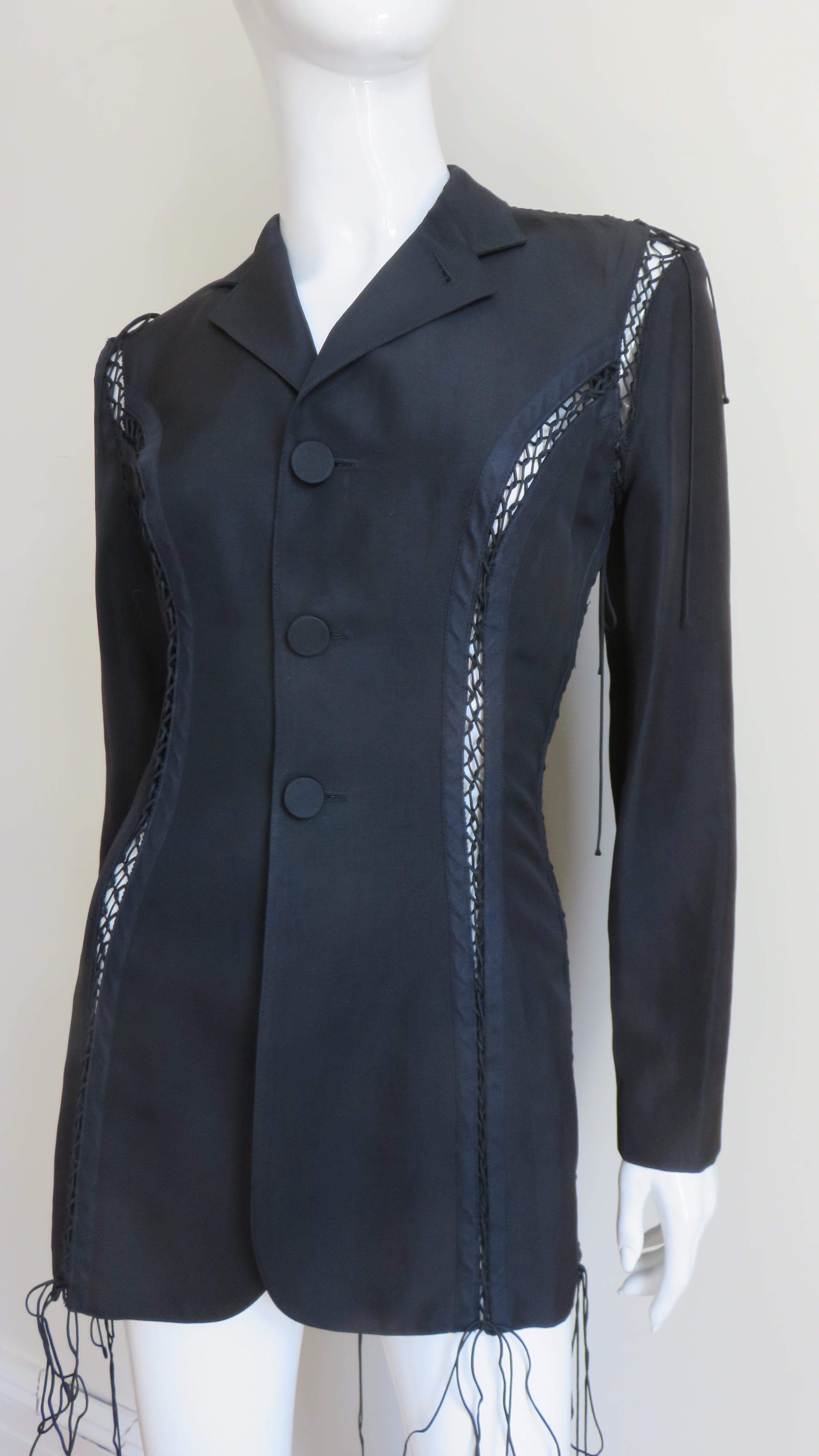 Jean Paul Gaultier Lace up Jacket For Sale 4