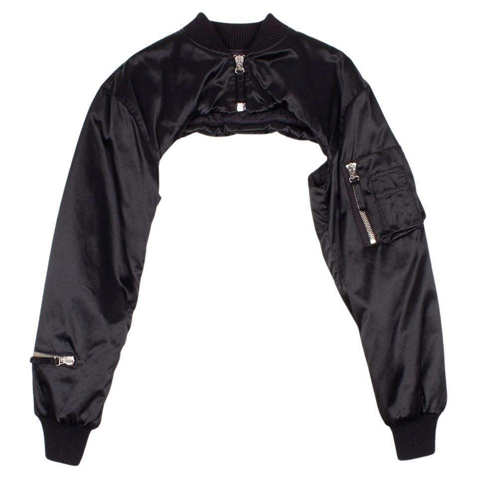 Jean Paul Gaultier Jacket Women Bomber Unisex Cutout Size ITA46/Medium For Sale