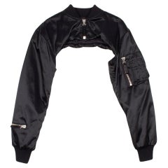 Jean Paul Gaultier Jeans Donna Bomber Unisex Ritaglio Taglia ITA46/Medium