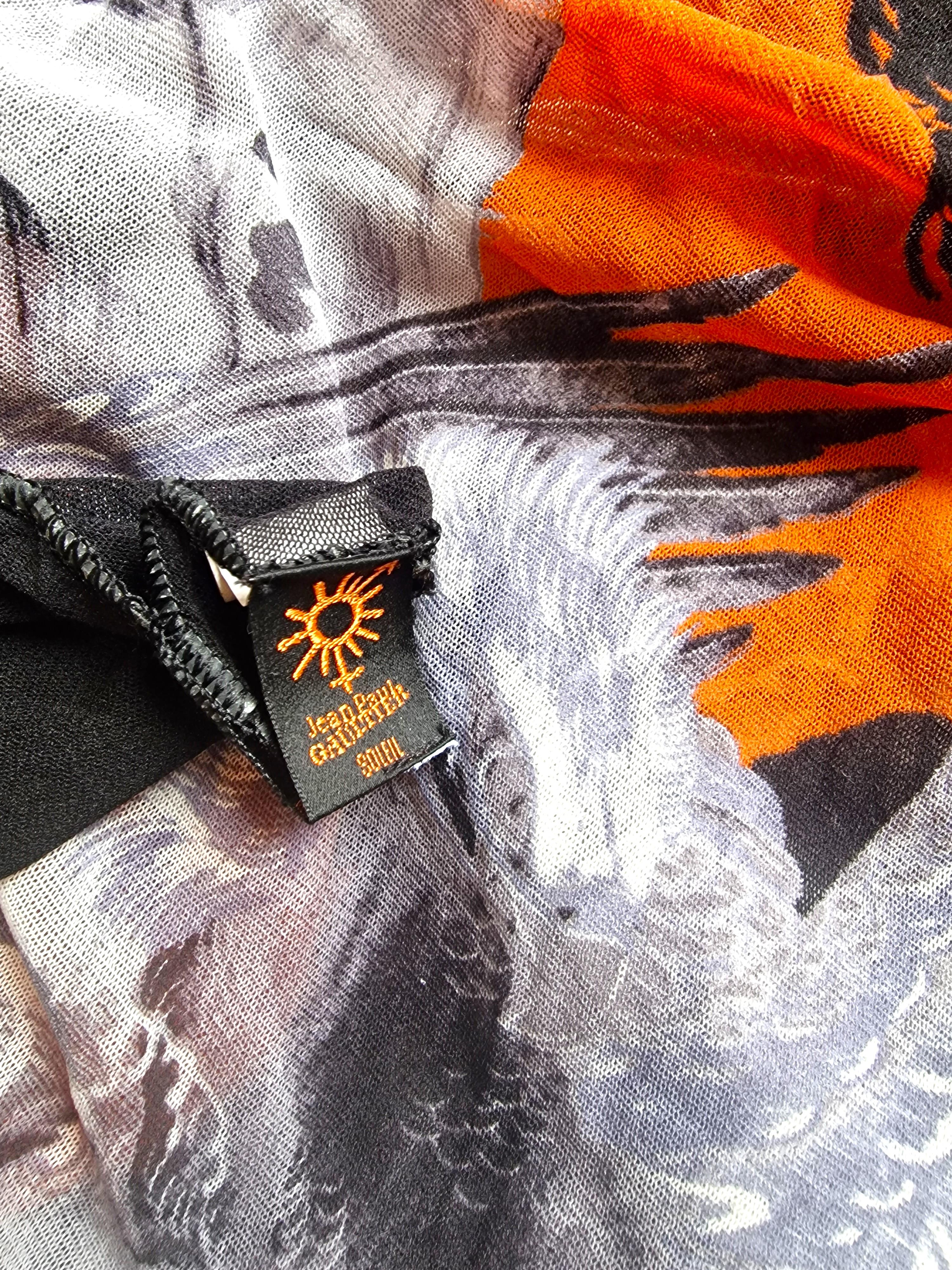 Jean Paul Gaultier - Robe de plage Pareo en maille d'aigle doré japonais et de poissons koï en vente 12