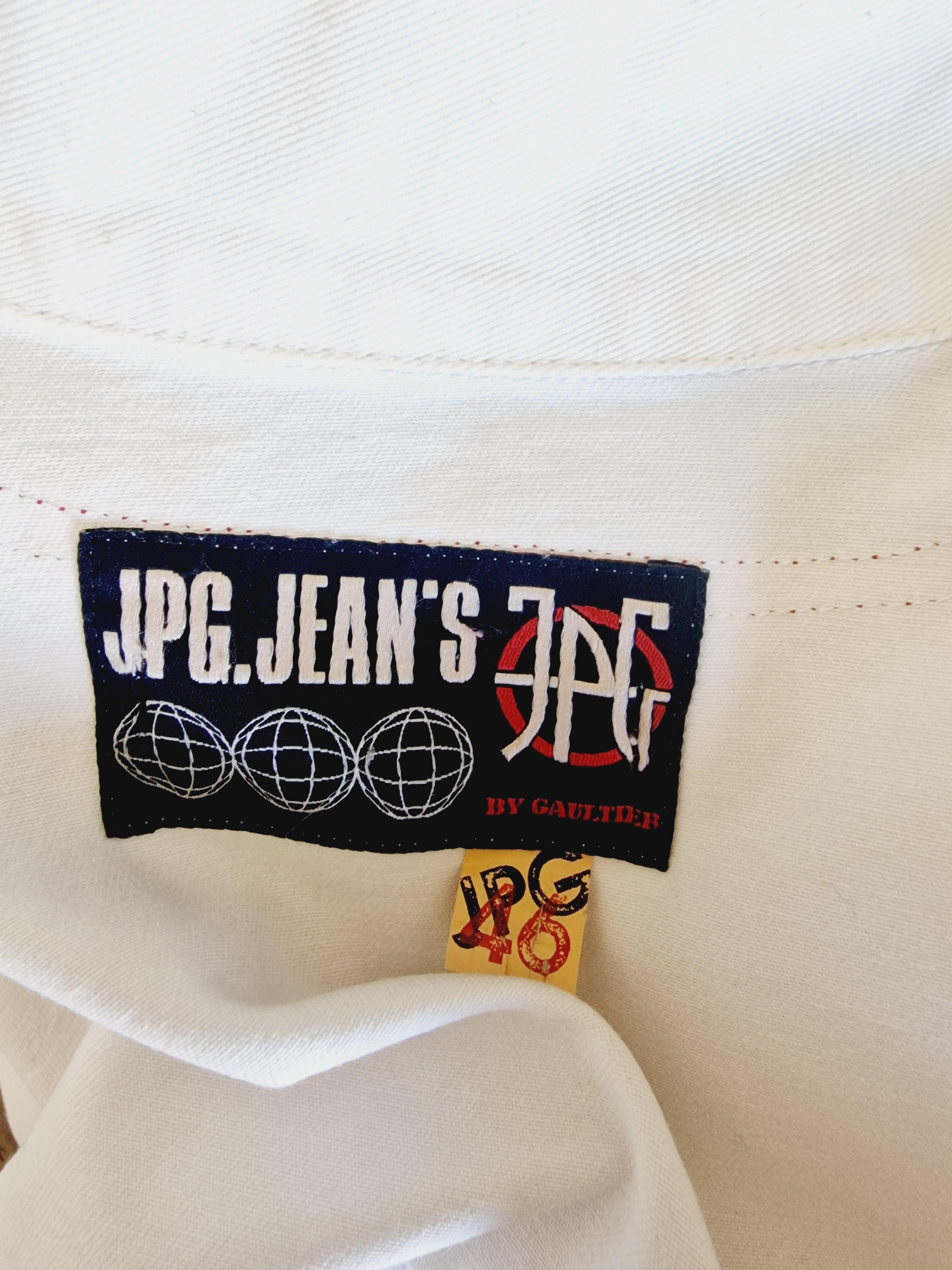 Jean Paul Gaultier Jeans OD Green Manteau Bomber Fly Liner Pilot Vintage Jacket For Sale 9