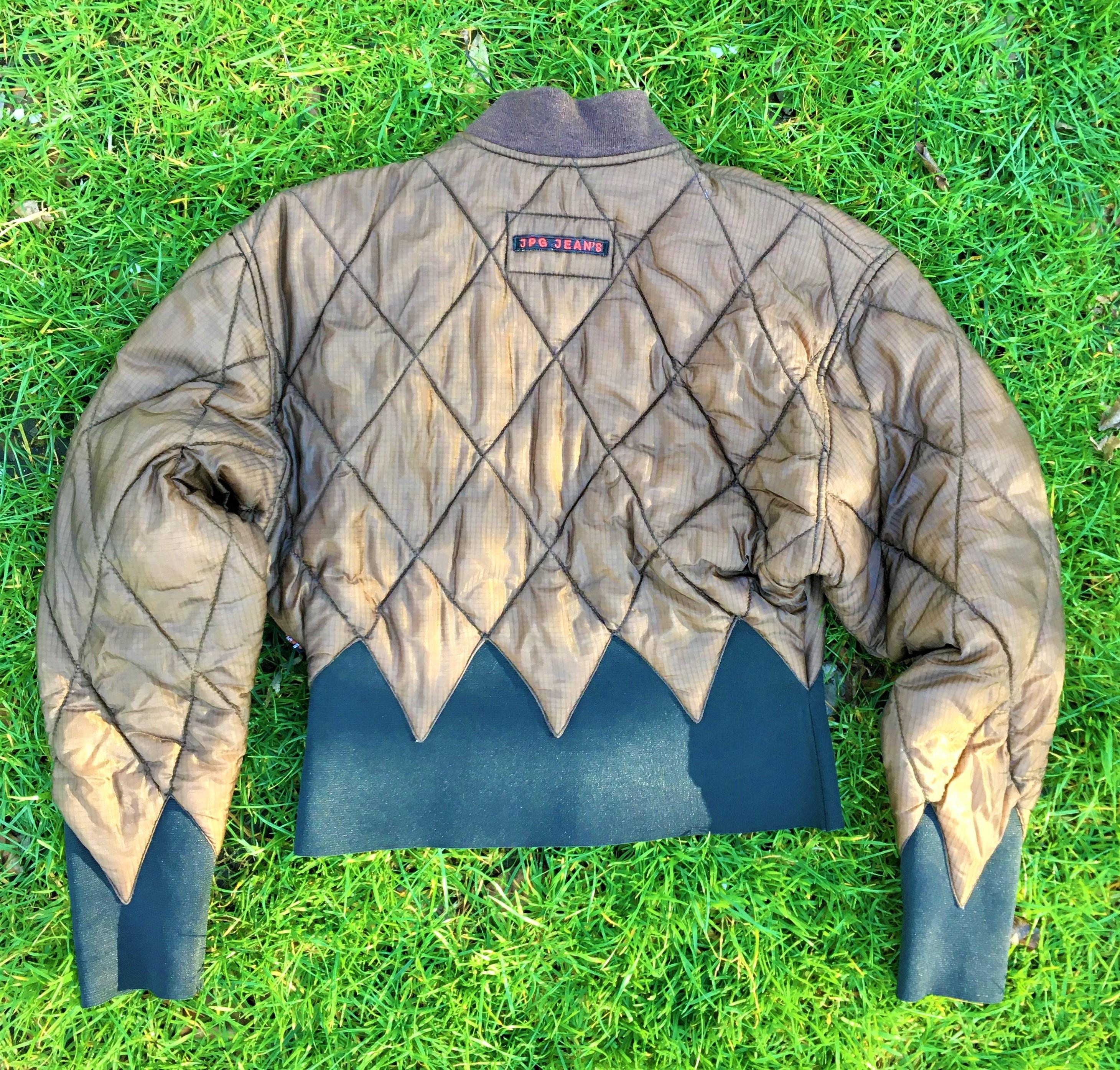 Jean Paul Gaultier Jeans OD Green Manteau Bomber Fly Liner Vintage Jacket Excellent état - En vente à PARIS, FR