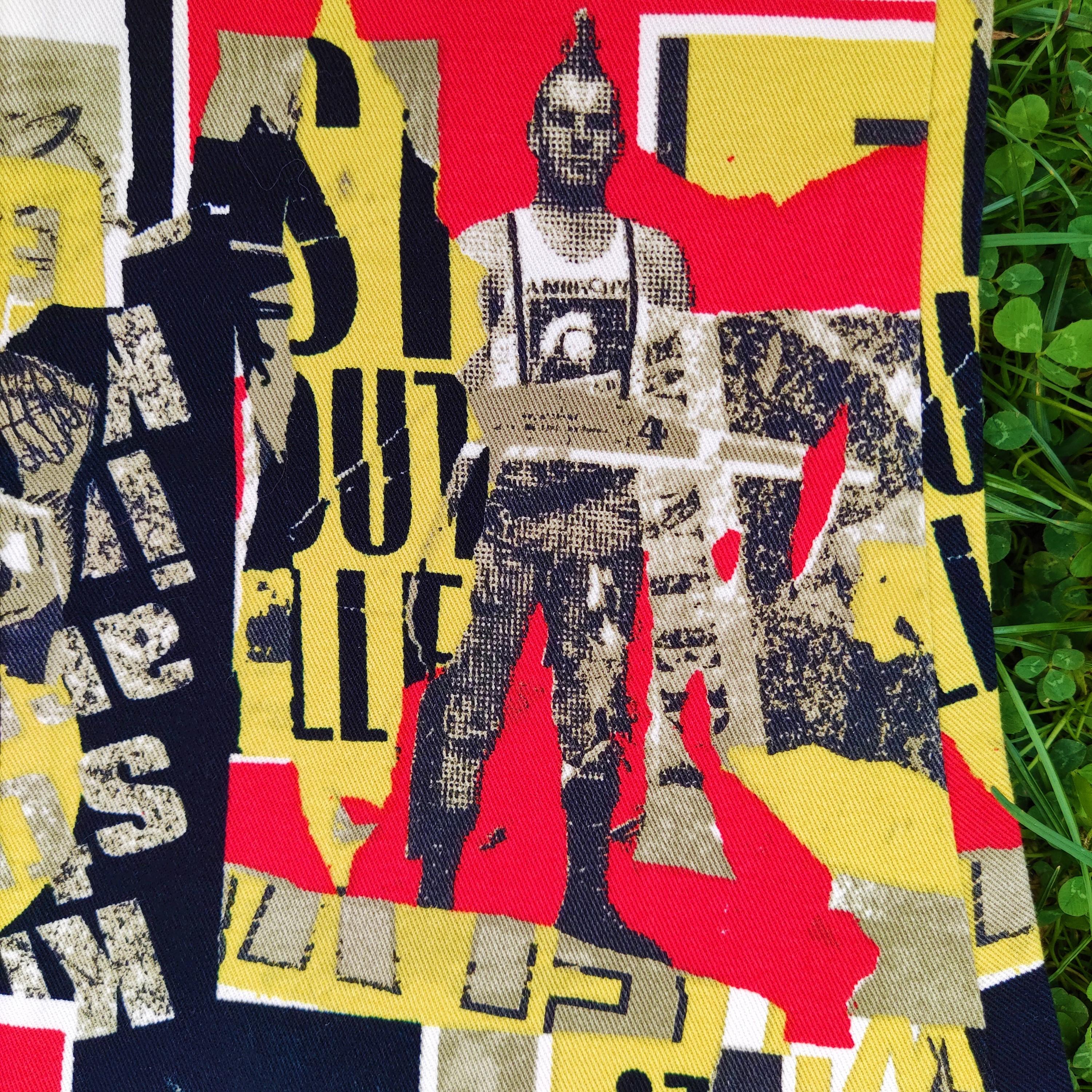 Jean Paul Gaultier Jeans Vintage Anarchy Fight Racism Punk 90s Trousers Pants For Sale 4