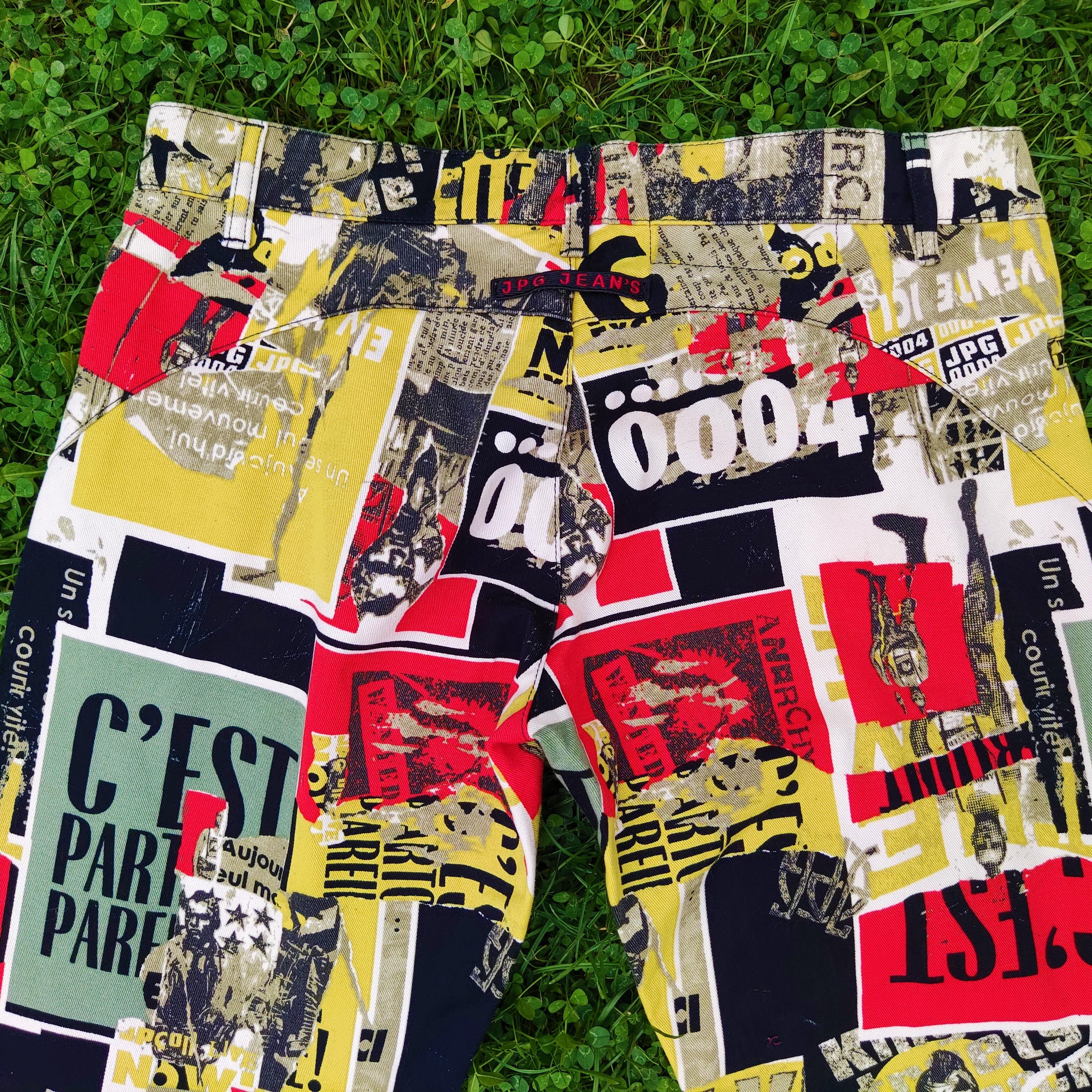 Jean Paul Gaultier Jeans Vintage Anarchy Fight Racism Punk 90s Trousers Pants For Sale 8