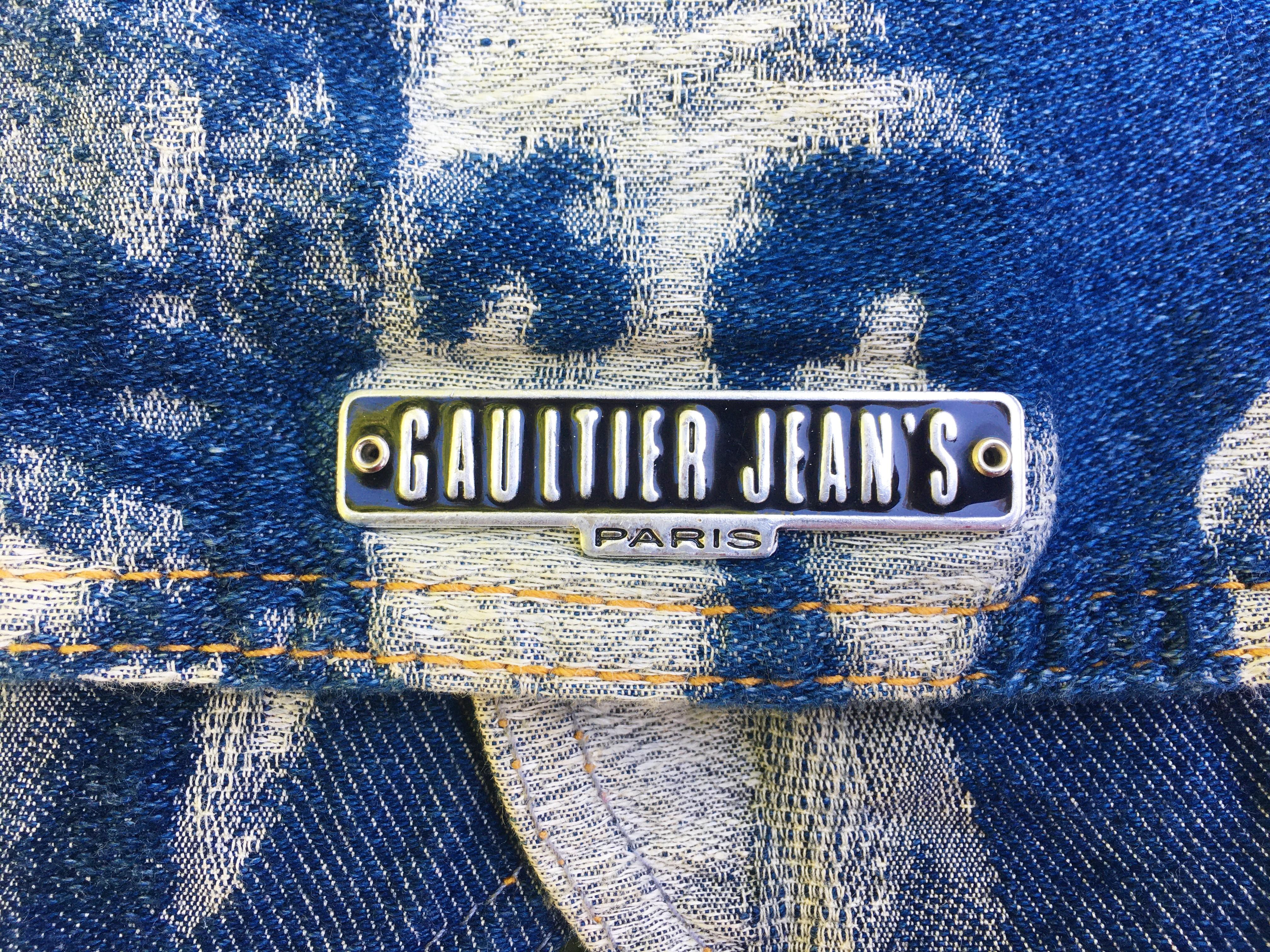 Jean Paul Gaultier Jeans Vintage Face Jacquard Denim Punk 1992 Fight Racism Vest 5