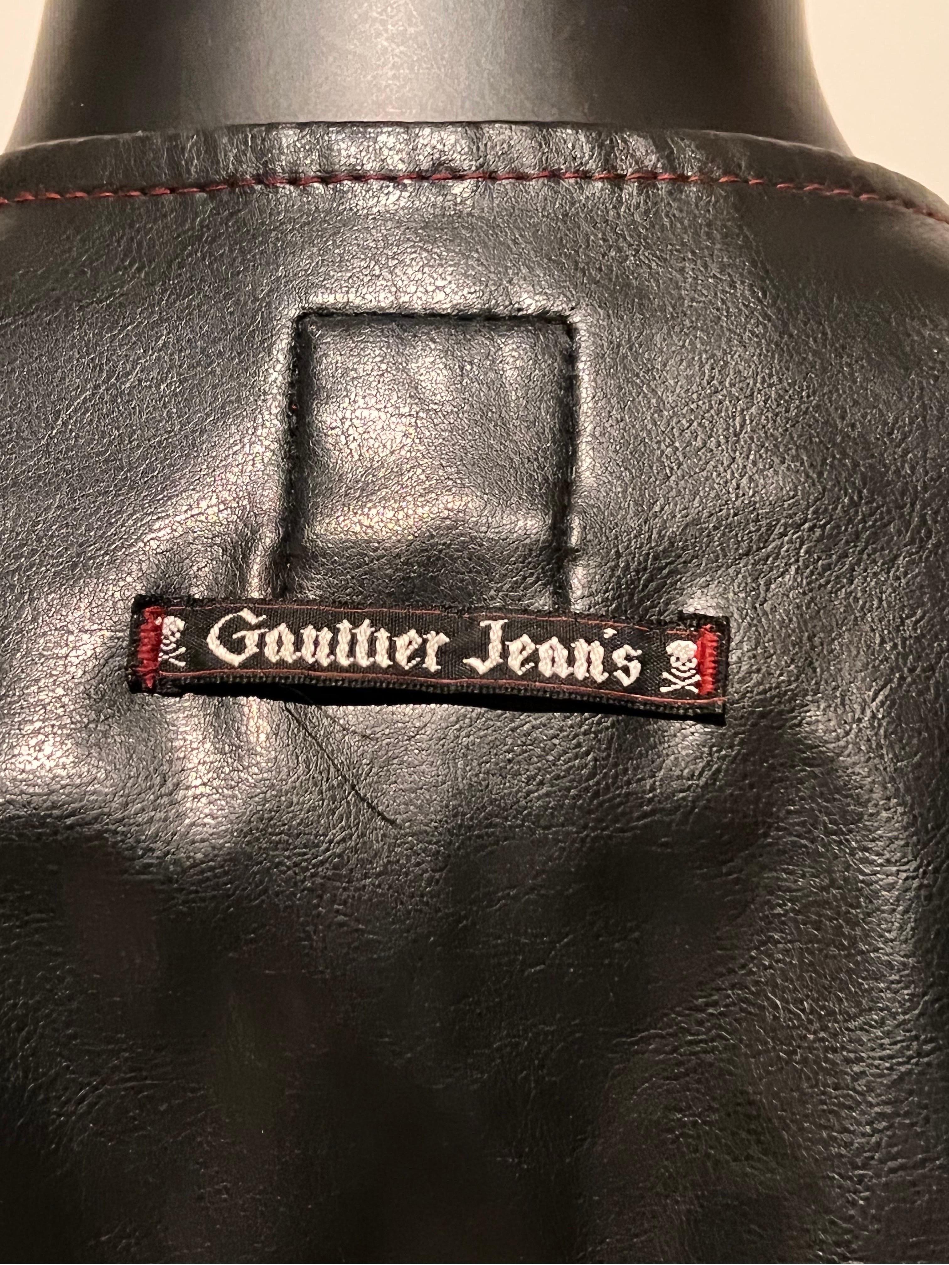 Jean Paul GAULTIER JEANS vinyl fringed ‘Cowboy Jeans & Vest’ ensemble  For Sale 6