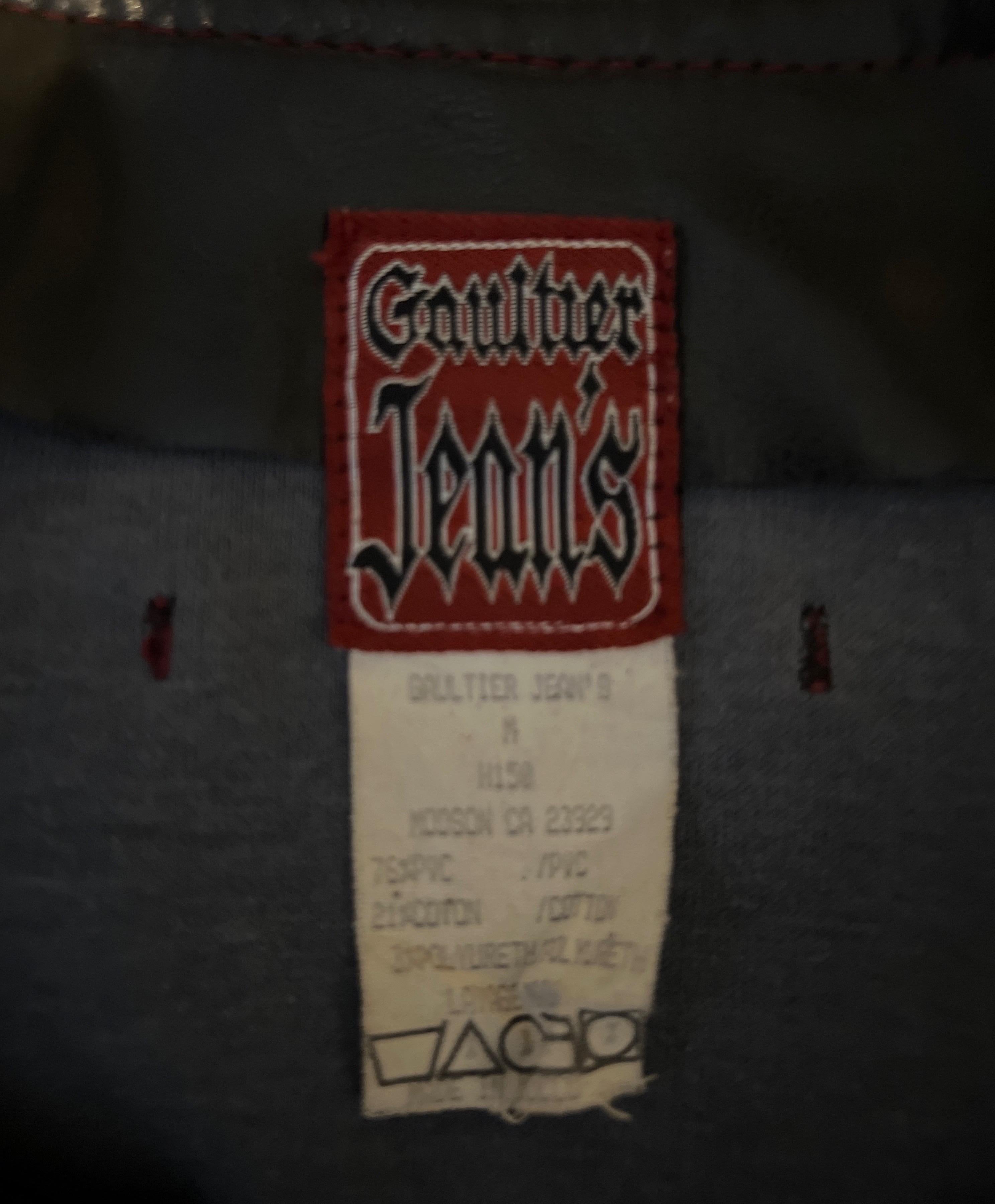 Jean Paul GAULTIER JEANS vinyl fringed ‘Cowboy Jeans & Vest’ ensemble  For Sale 7