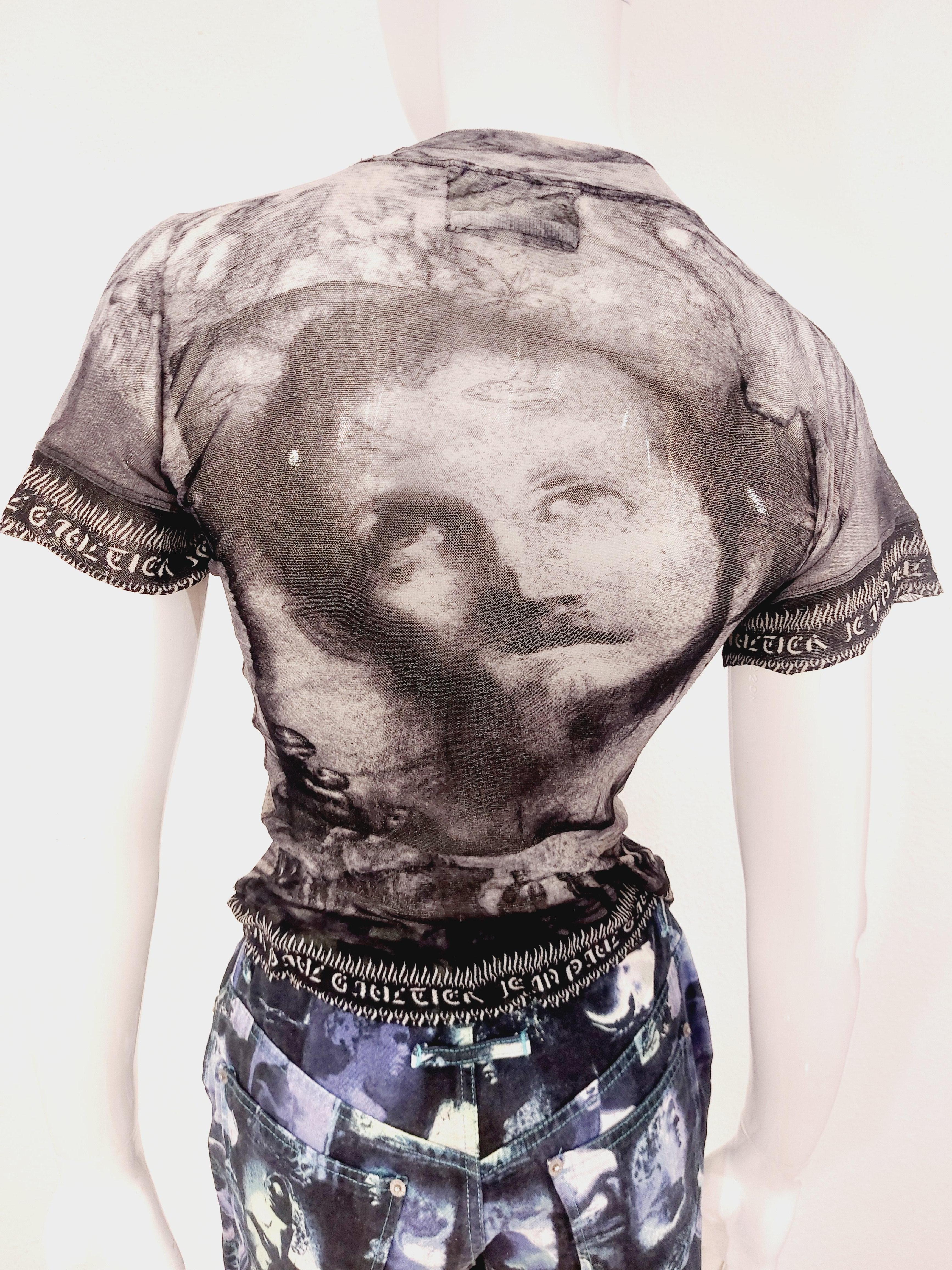 Jean Paul Gaultier Jesus Maria Venus 1998 Tattoo  Baroque Portrait Shirt Top For Sale 7