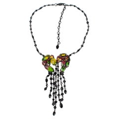 Jean Paul Gaultier Jeweled Chain Necklace with Victorian-Inspired Pendant