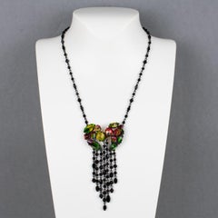 Jean Paul Gaultier Jeweled Chain Necklace with Victorian Pendant