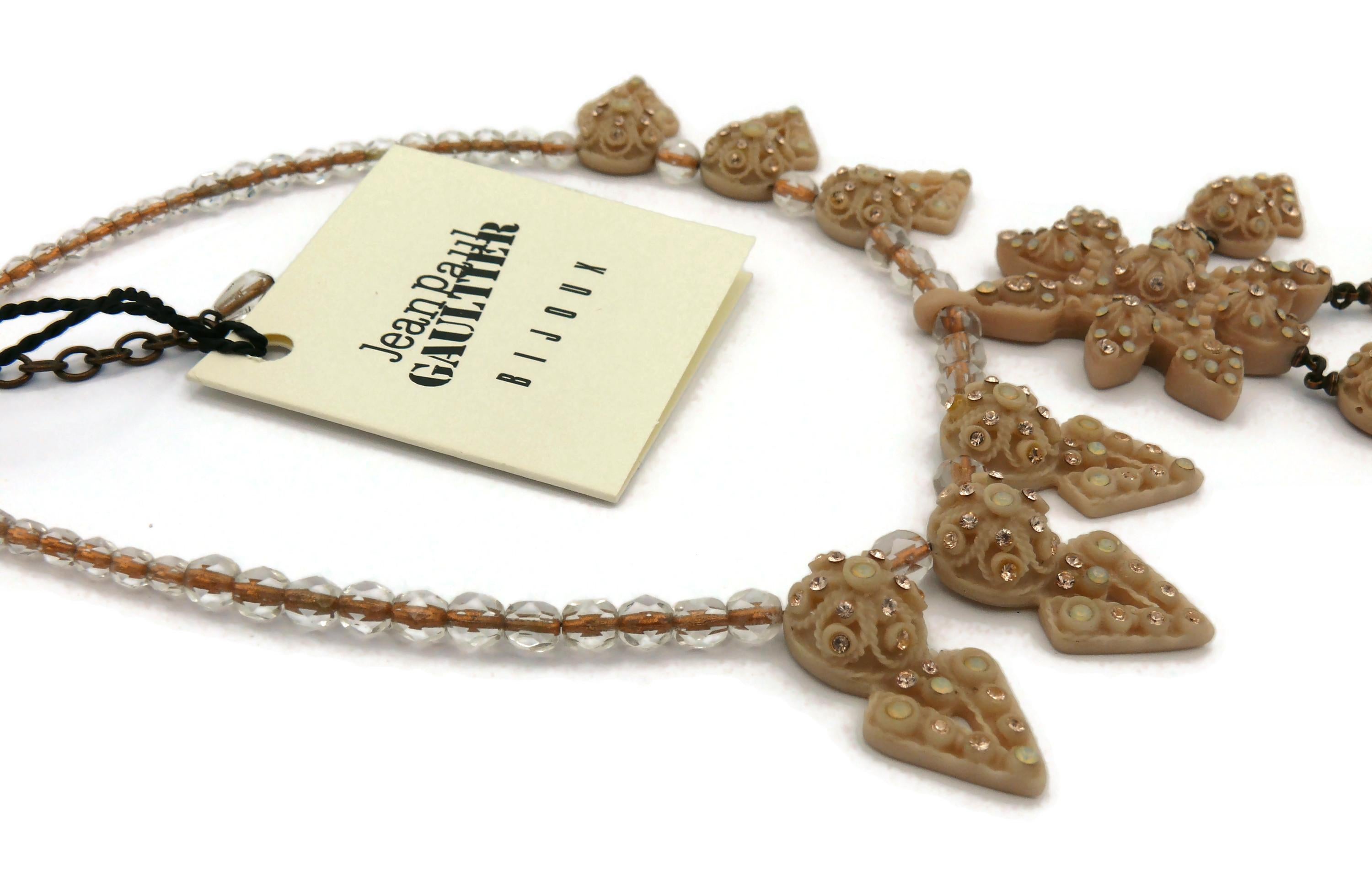 JEAN PAUL GAULTIER Jewelled Resin Pendant Necklace For Sale 7