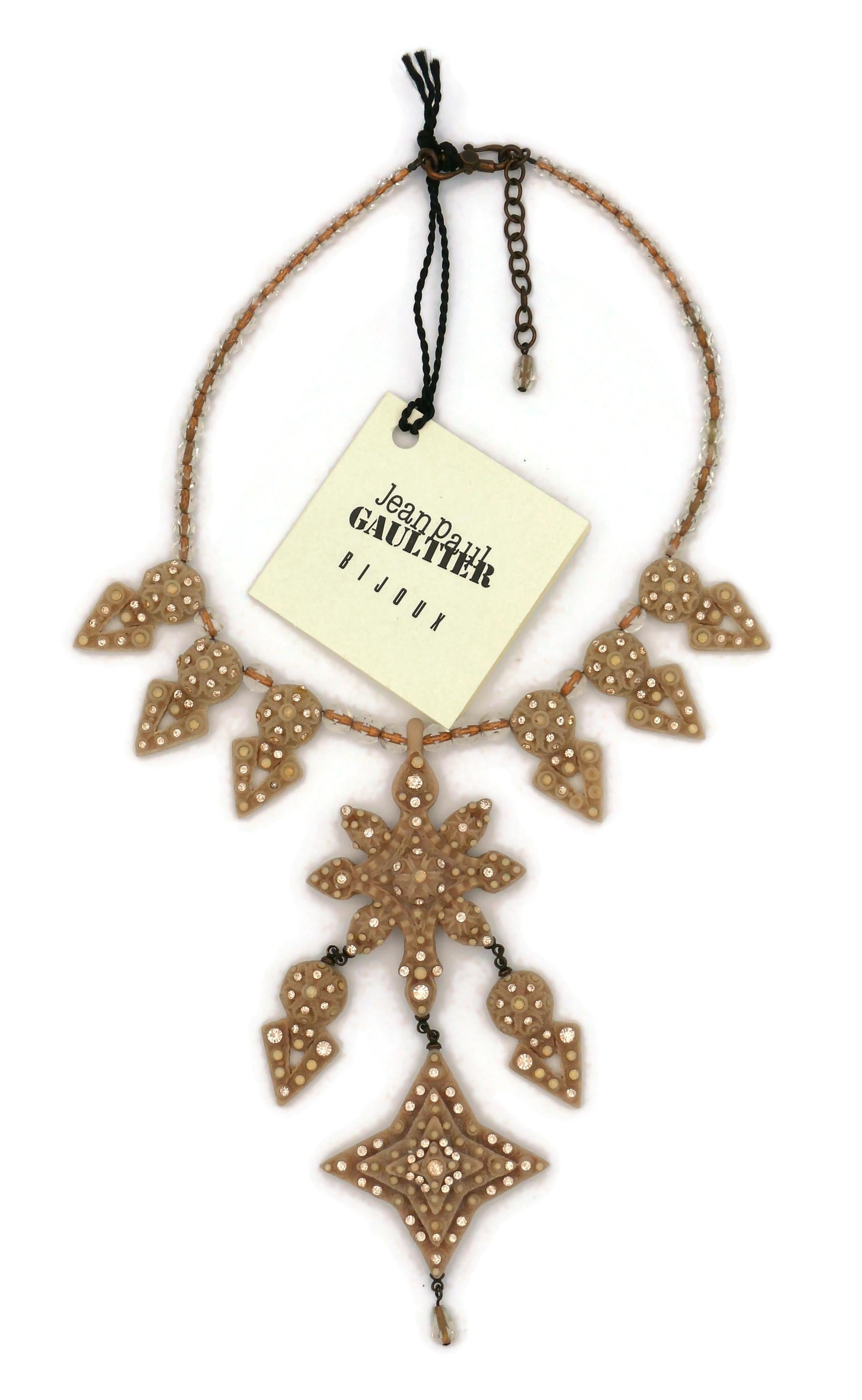 Women's JEAN PAUL GAULTIER Jewelled Resin Pendant Necklace For Sale