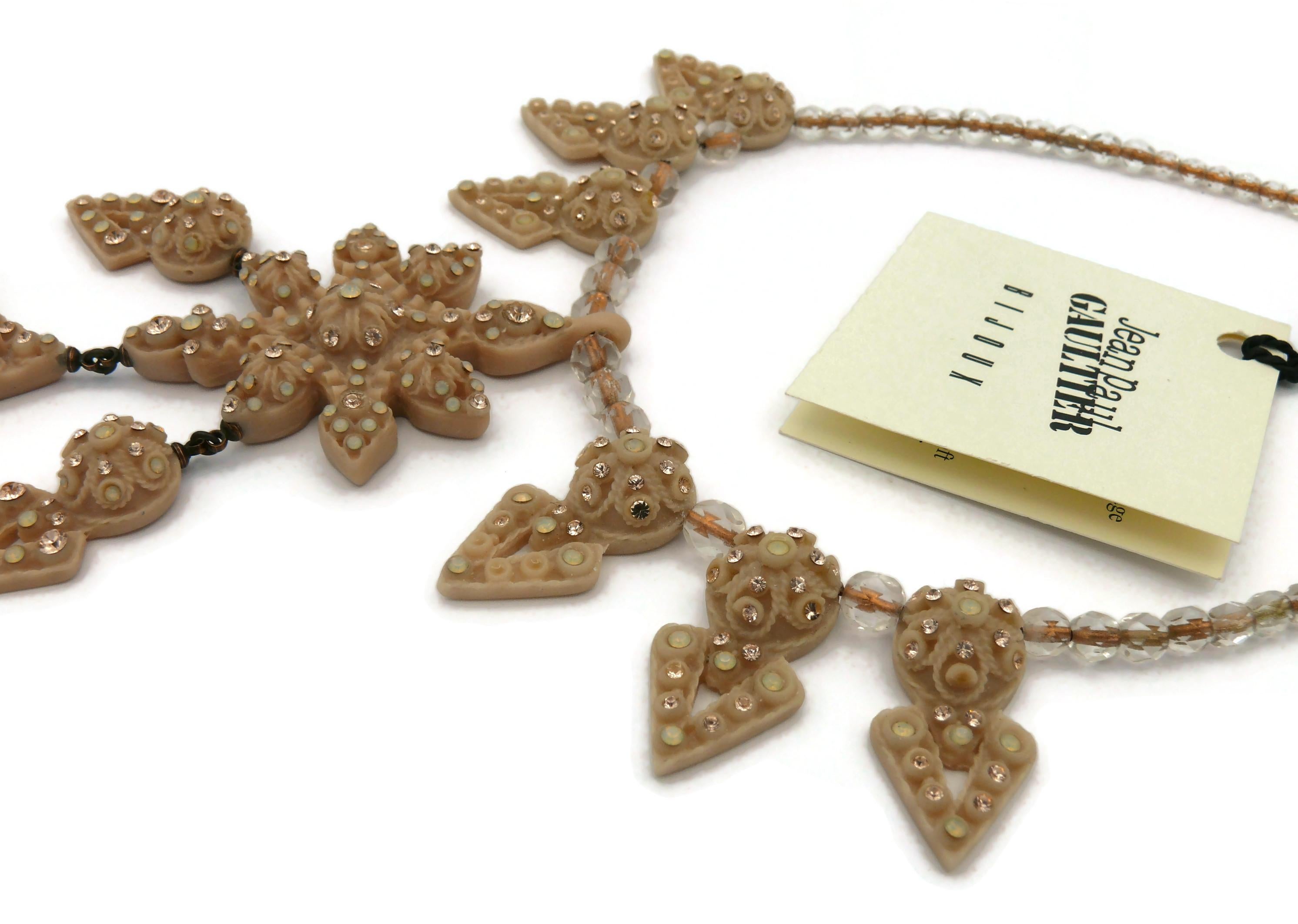 JEAN PAUL GAULTIER Jewelled Resin Pendant Necklace For Sale 3