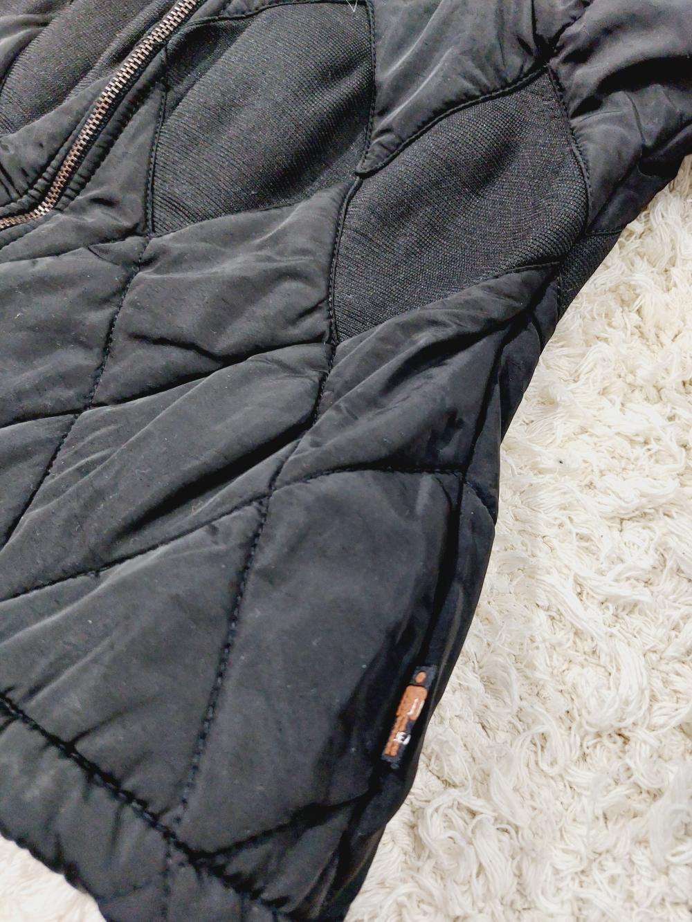 Jean Paul Gaultier JPG Black Bomber Fly Quilted Pilot Wasp Tab Waist Jacket For Sale 8