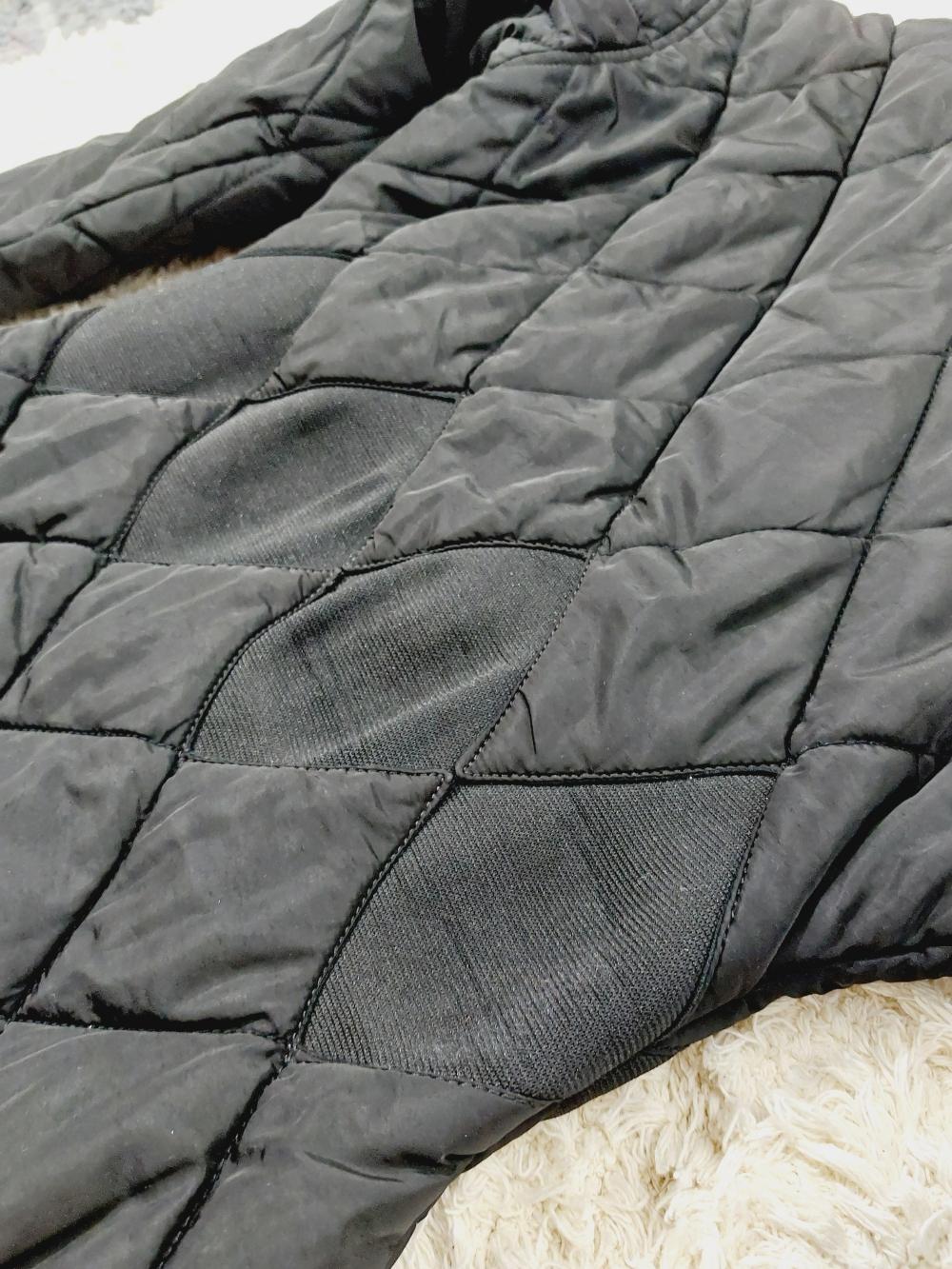 Jean Paul Gaultier JPG Black Bomber Fly Quilted Pilot Wasp Tab Waist Jacket For Sale 12