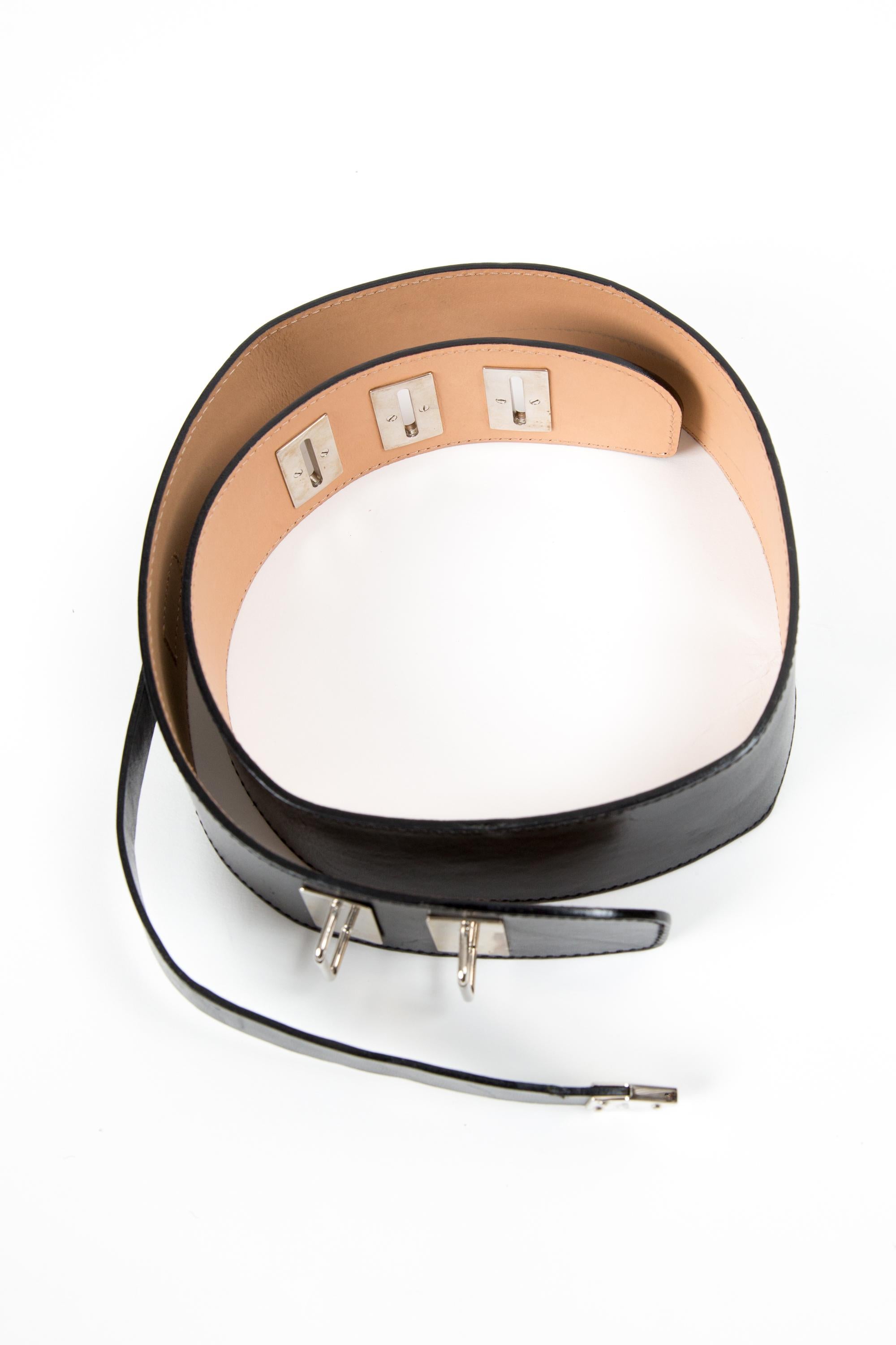 Women's Jean Paul Gaultier JPG Black Leather Corset Belt For Sale