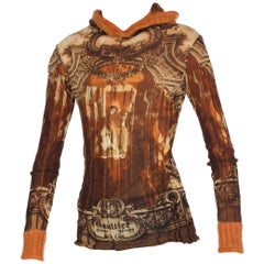 Jean Paul Gaultier JPG Sheer Mesh Hoodie, 1990s